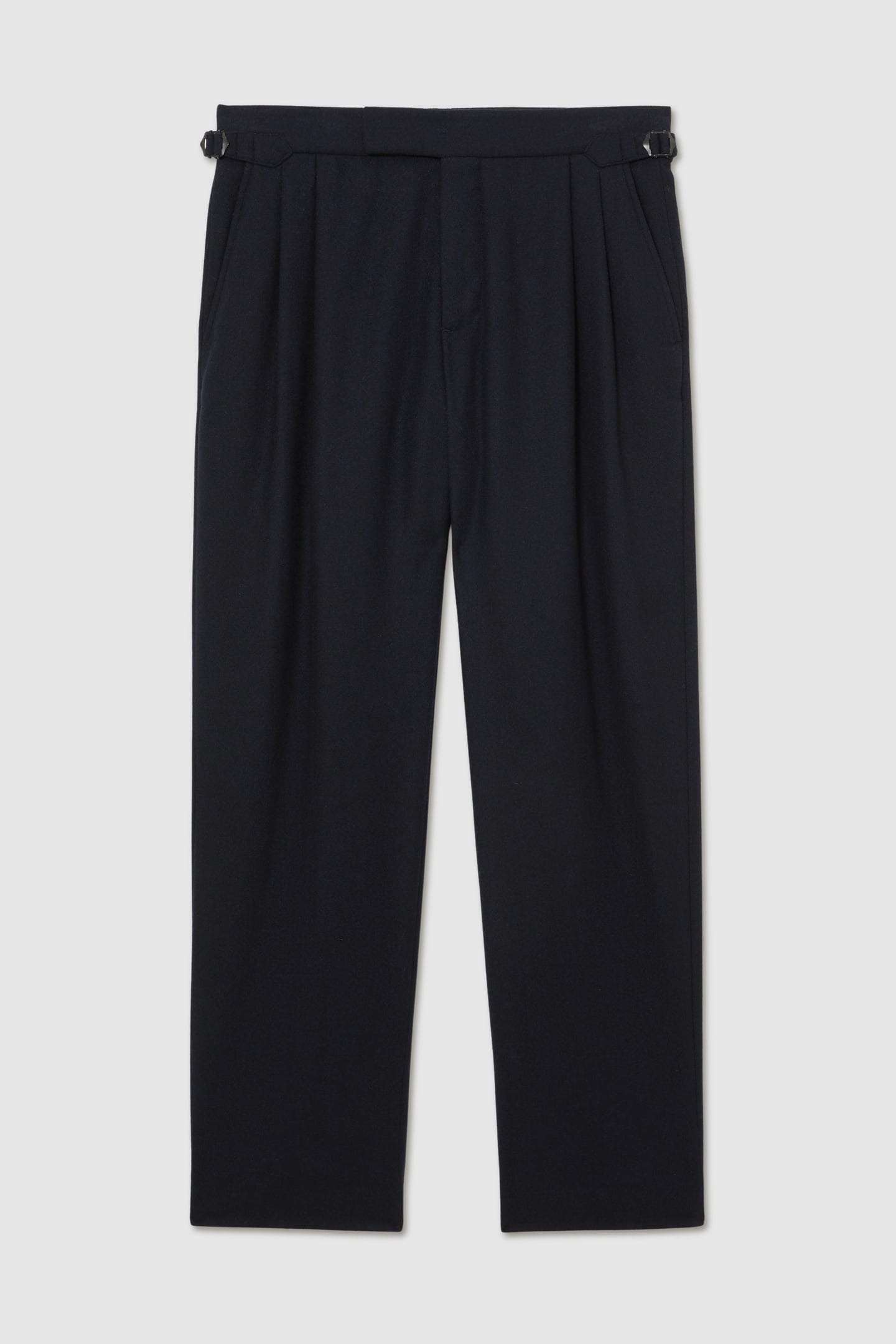 FLANNEL WIDE LEG TROUSER NAVY 4