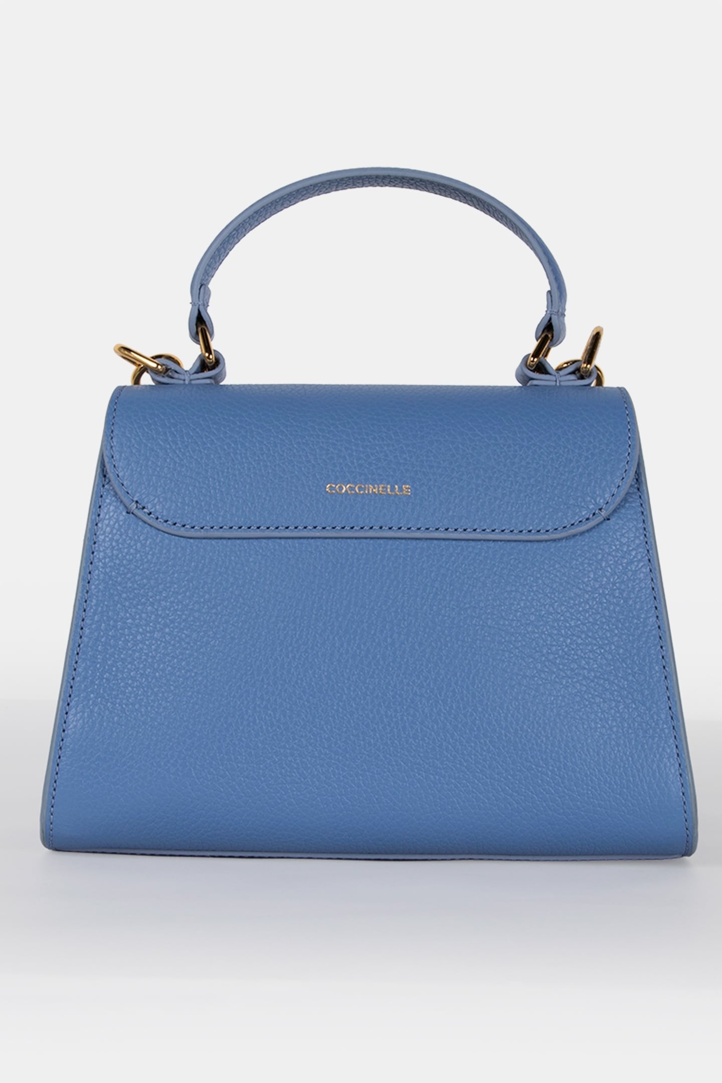 LEATHER SMALL HANDBAG IN BLUE 4