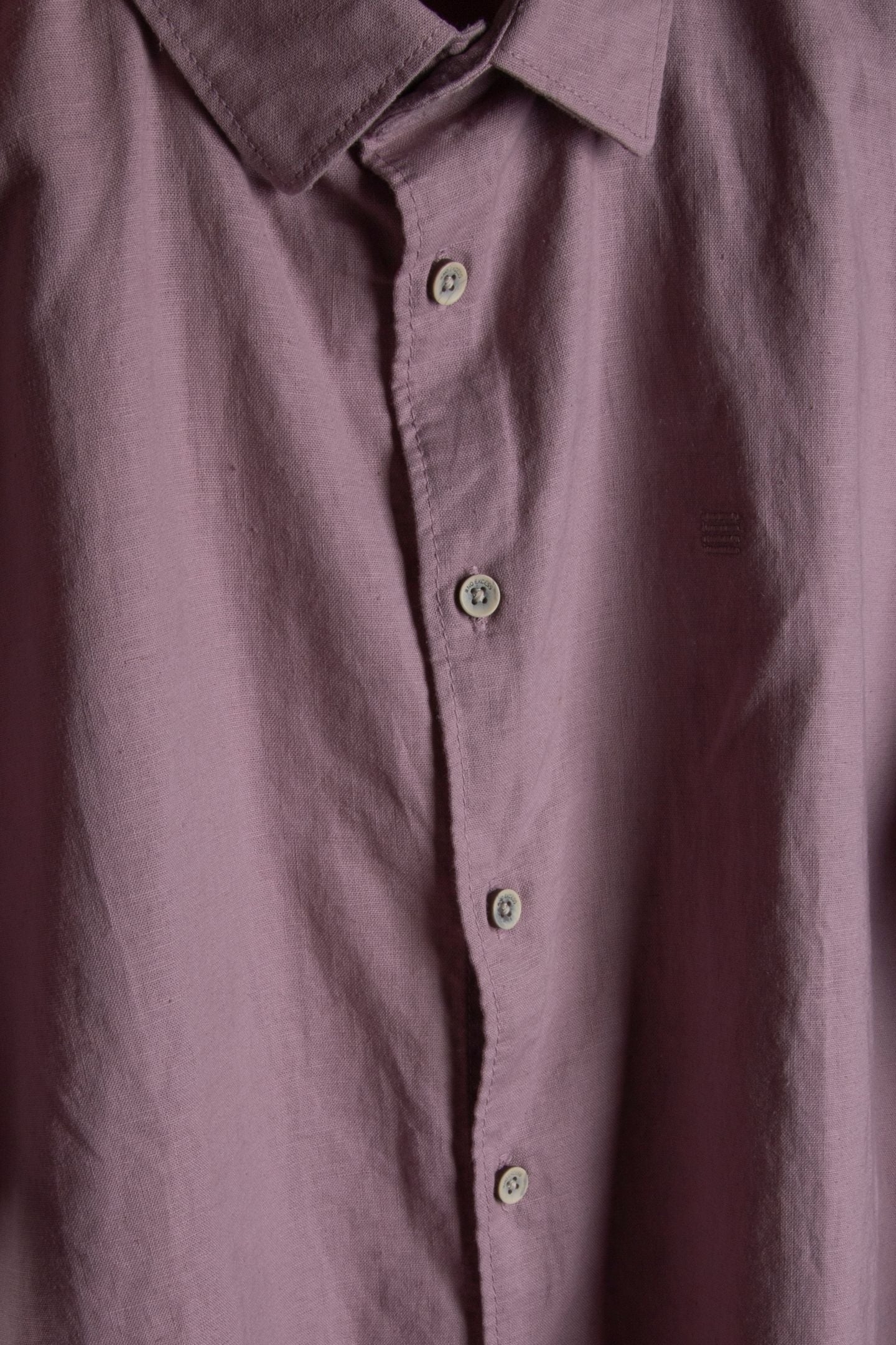 SHIRT SOLID WITH LINEN MAUVE 5