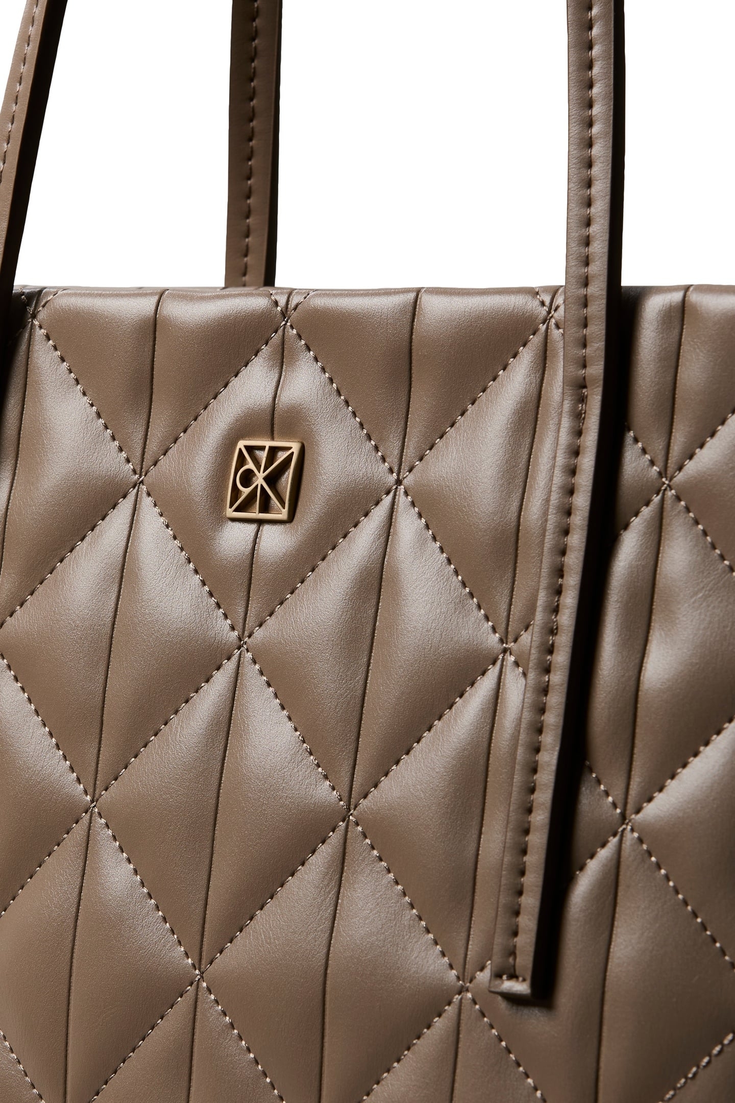 QUILTED SMALL TOTE BAG DESERT TAUPE 4