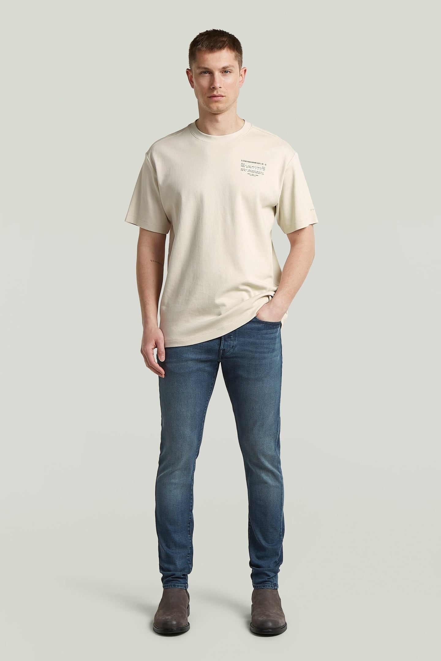 3301 SLIM JEANS ANTIQUE FOREST BLUE 1