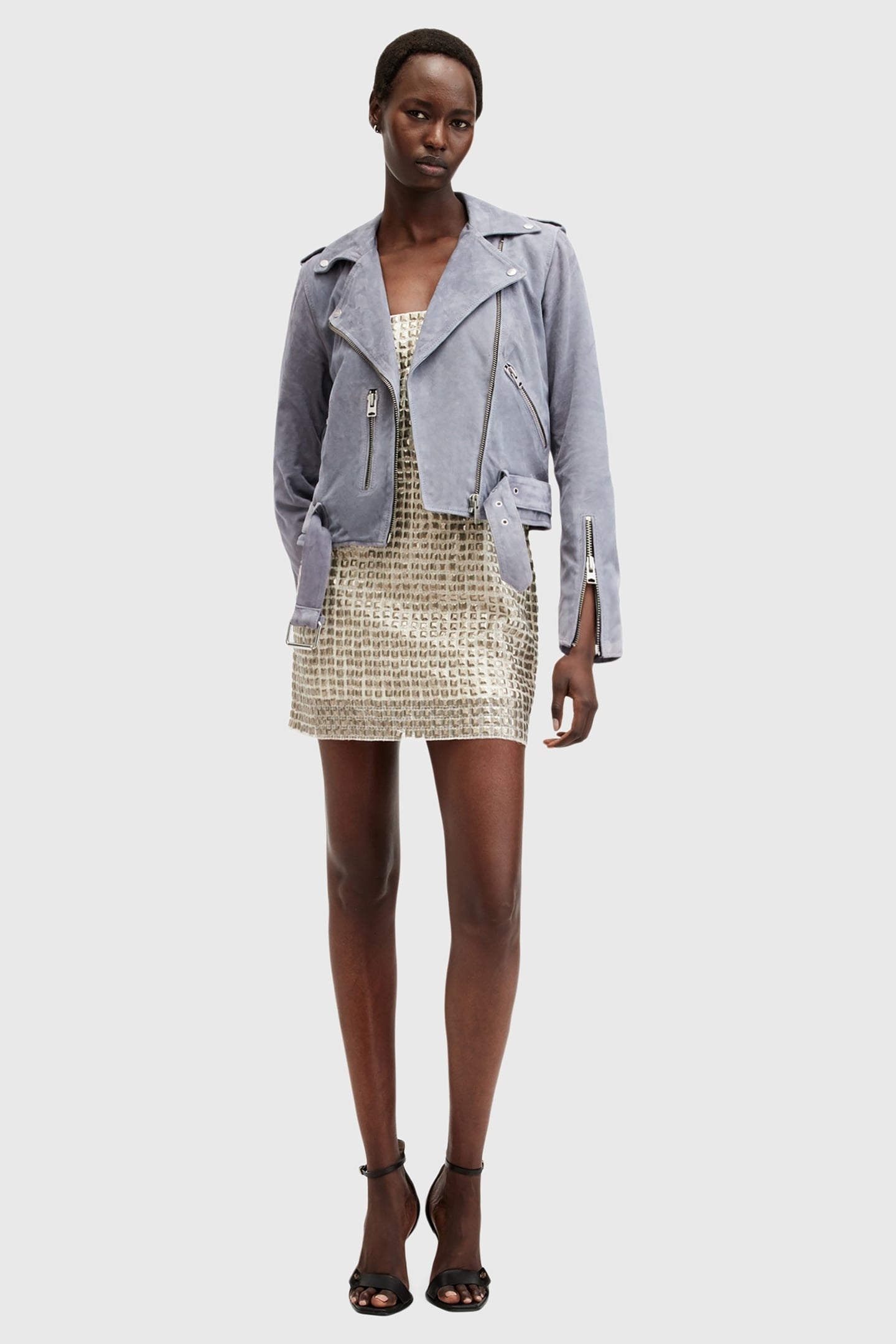 SUEDE BALFERN BIKER DENIM BLUE 2