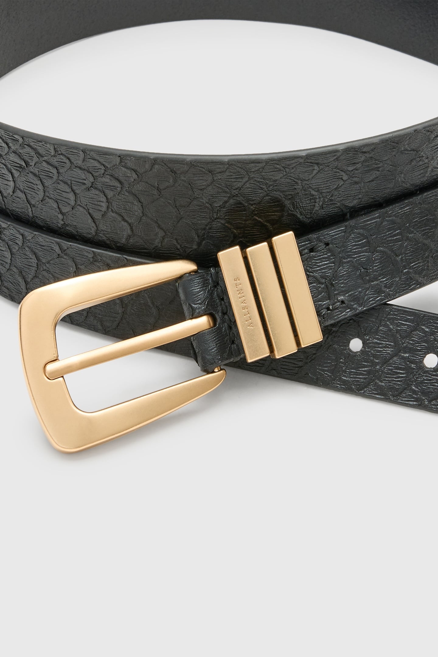 HARPER ALCOR BELT BLACK/WARM BRASS 5