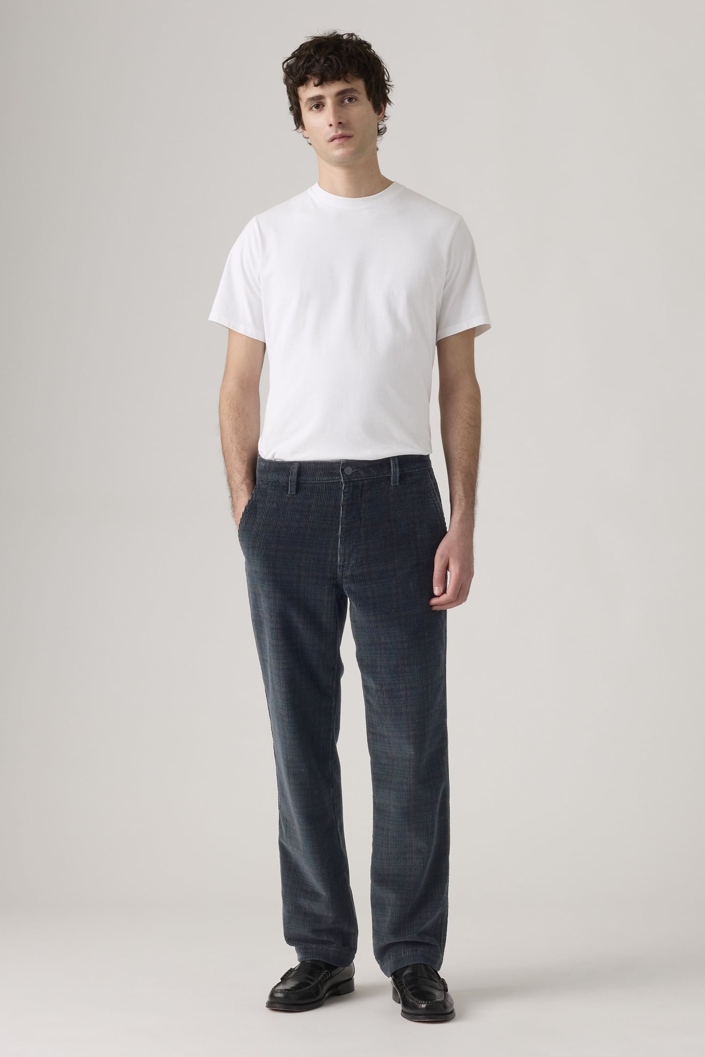 XX AUTHENTIC RELAXED CORDUROY CHINOS BLACK 3