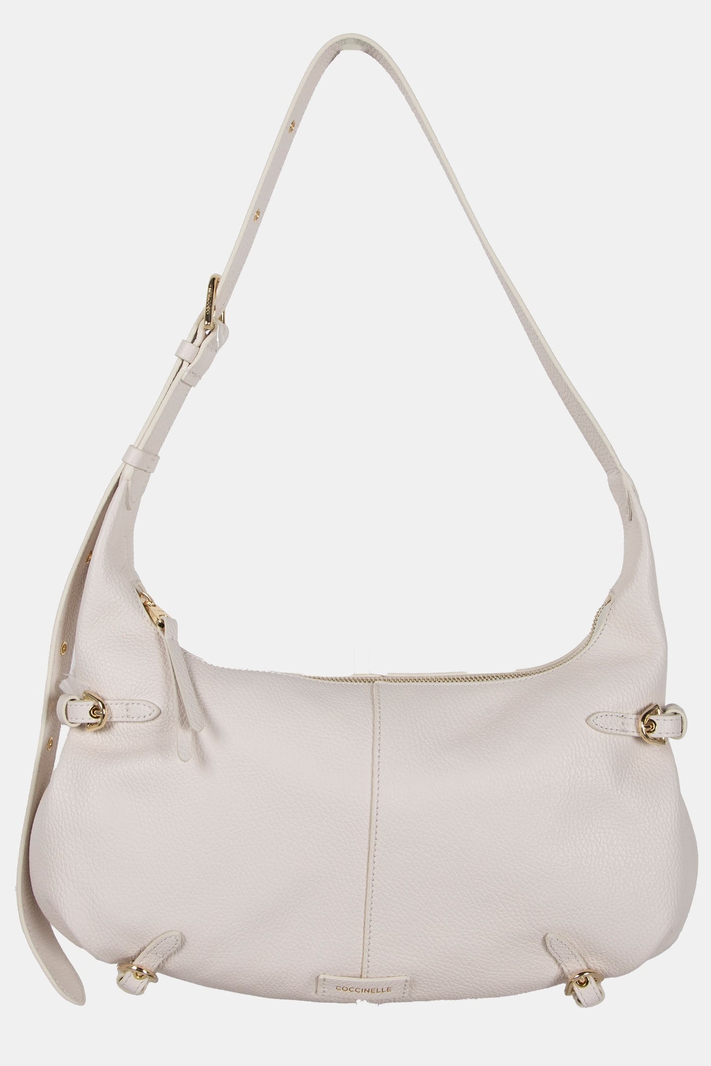 LARGE LEATHER SHOULDER BAG IN CREAM 2
