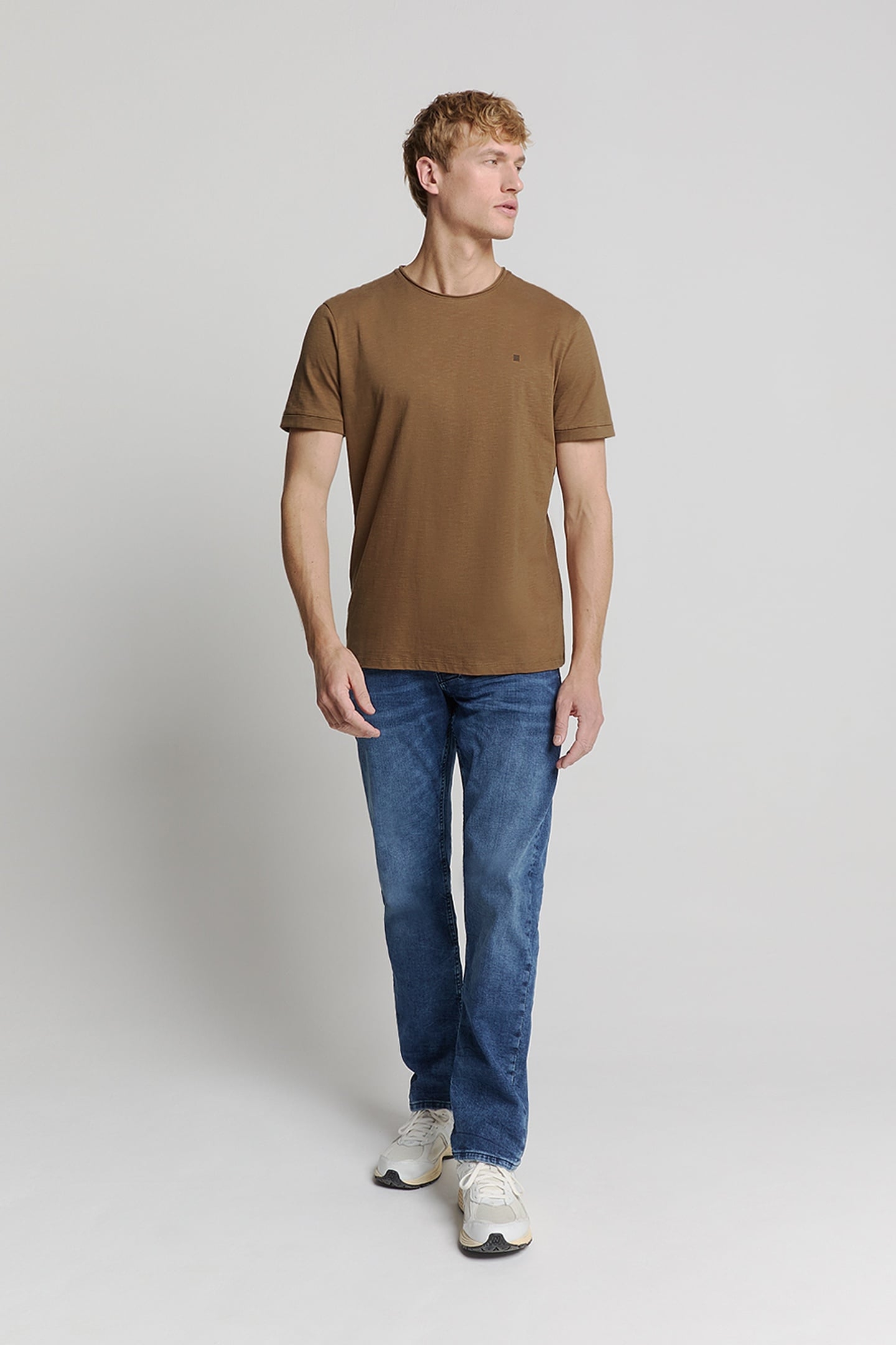 T-SHIRT CREWNECK SLUB CAMEL 3