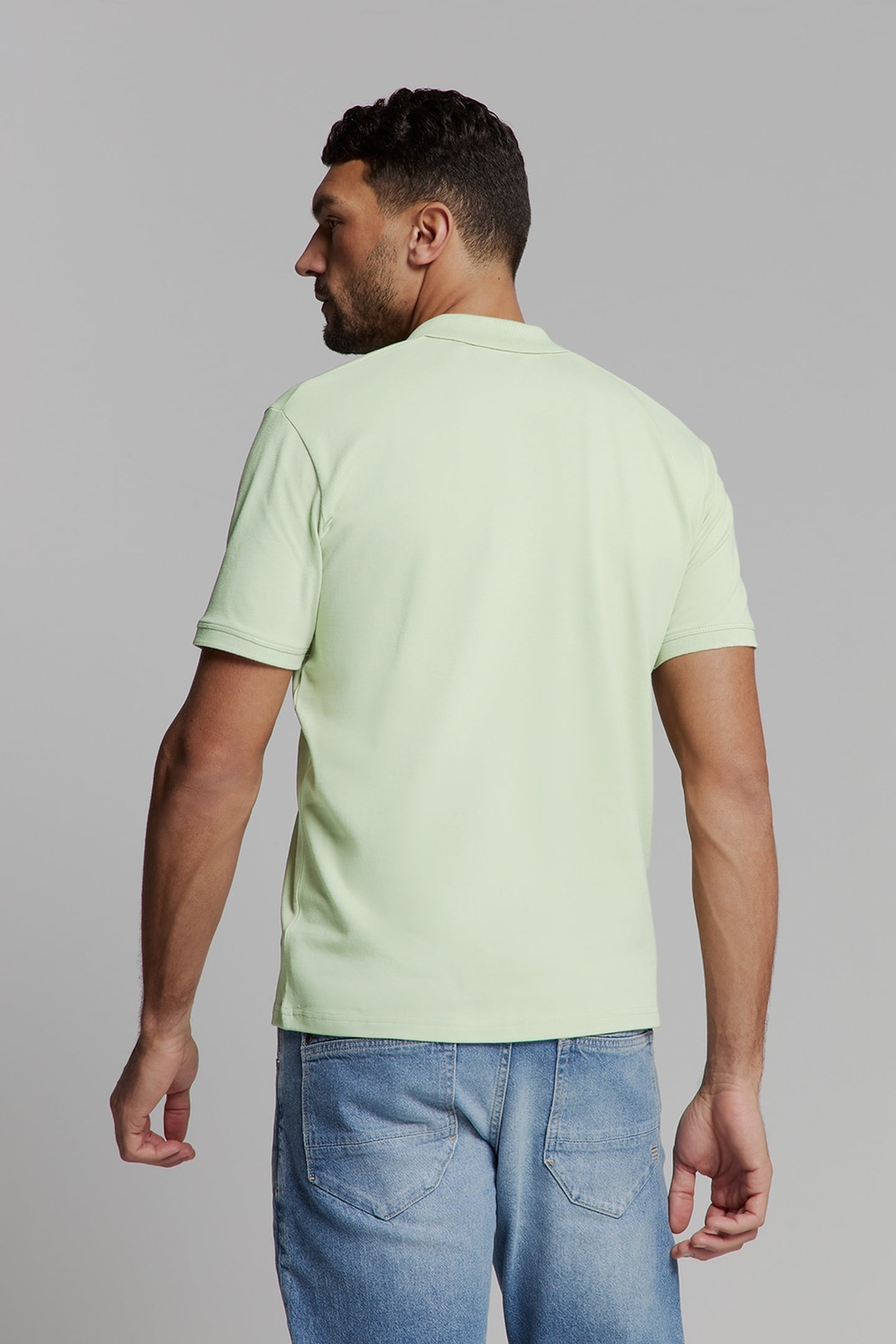 POLO PIQUE SOLID STRETCH MINT 4