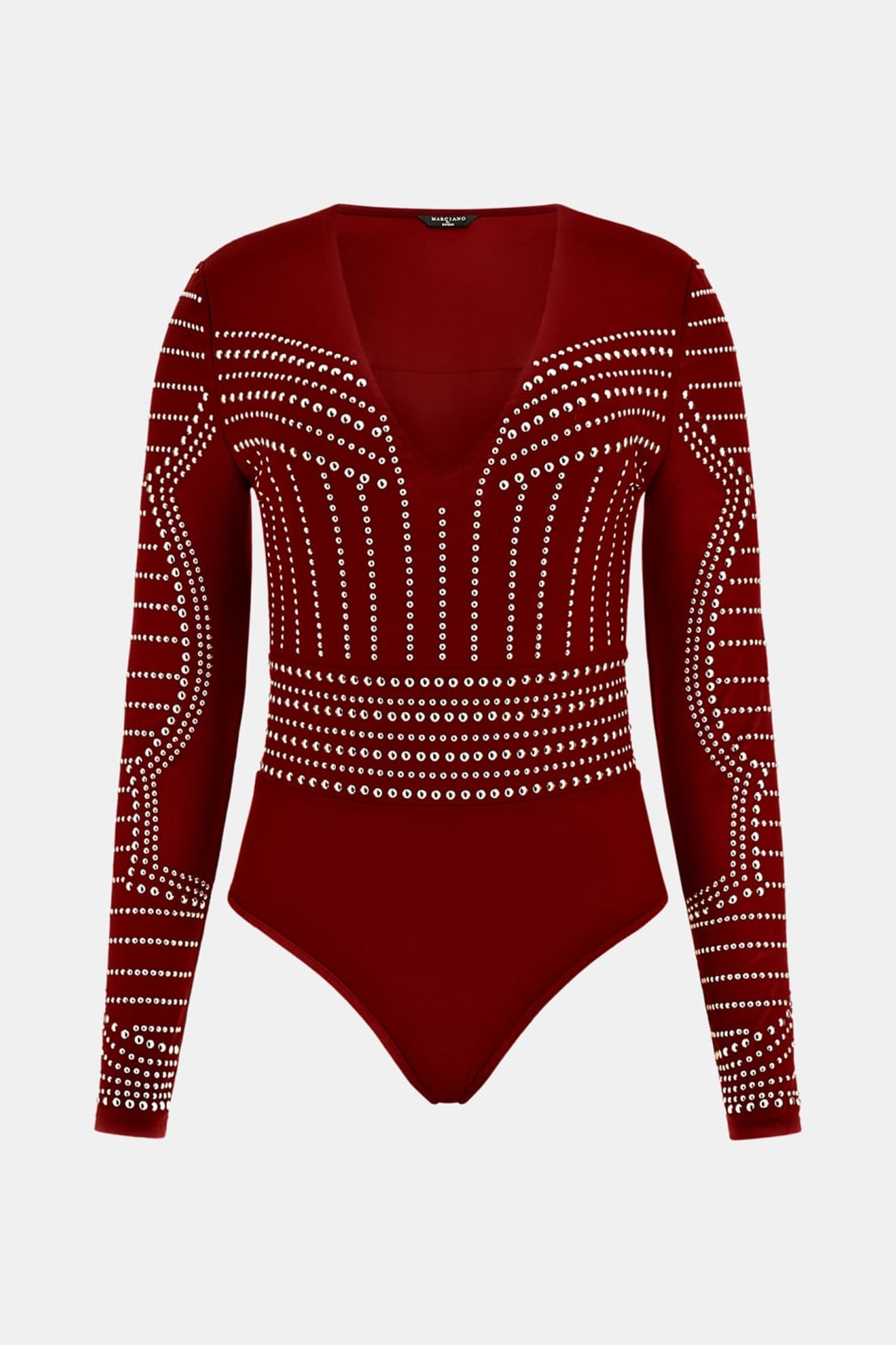 MARCIANO BY GUESS KRISTAL BODYSUIT DARK JAM RED 4