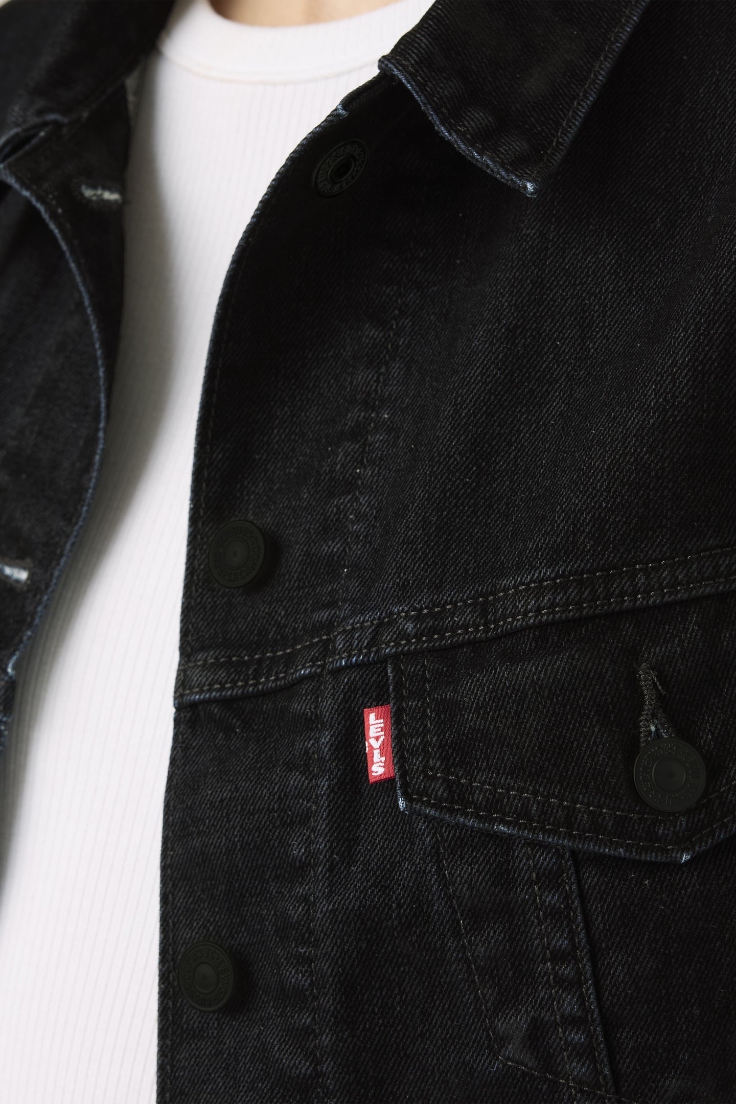 90S TRUCKER JACKET BLACK 5