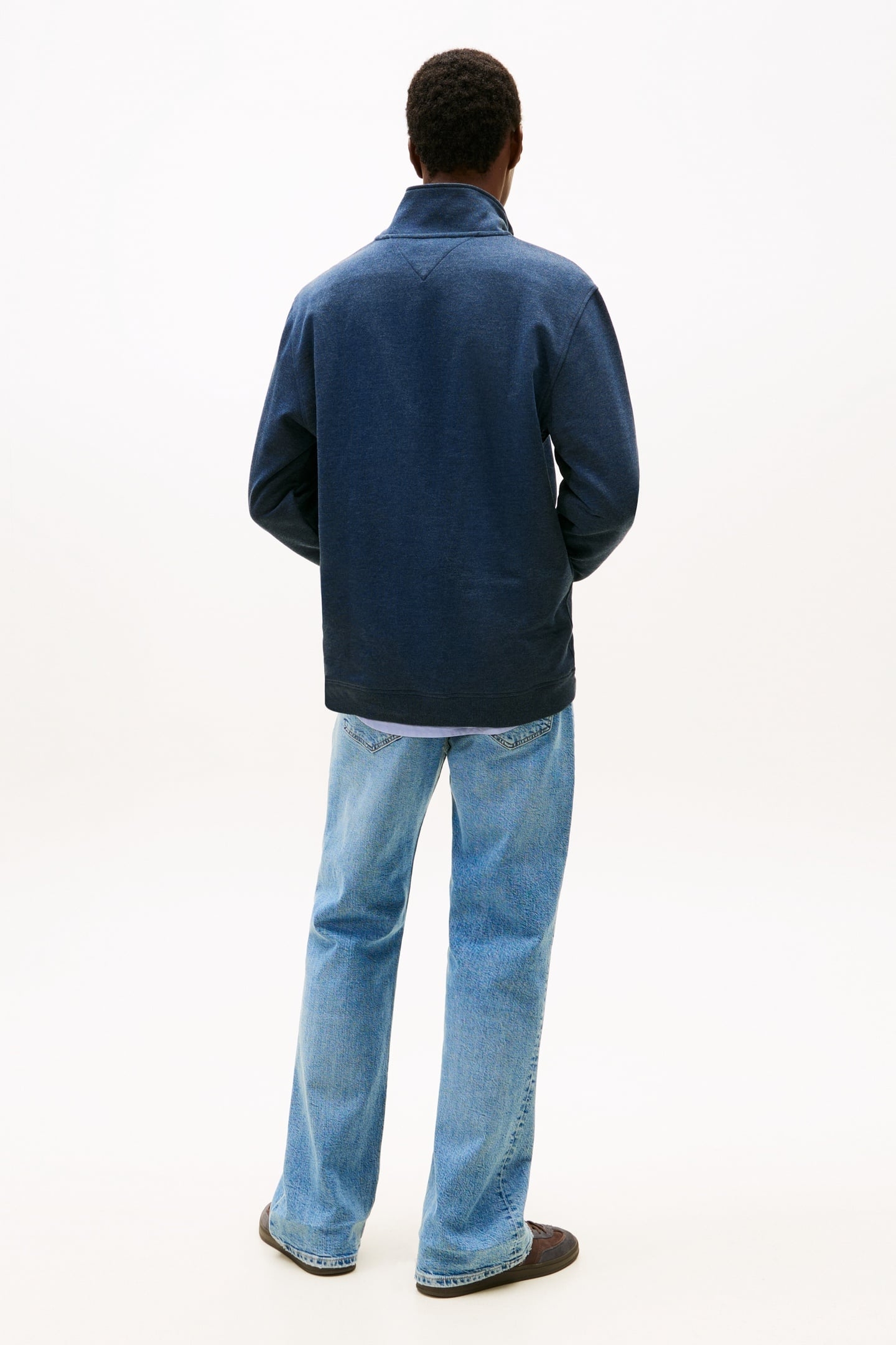 REGULAR BADGE QUARTER-ZIP JUMPER DARK NIGHT NAVY 2