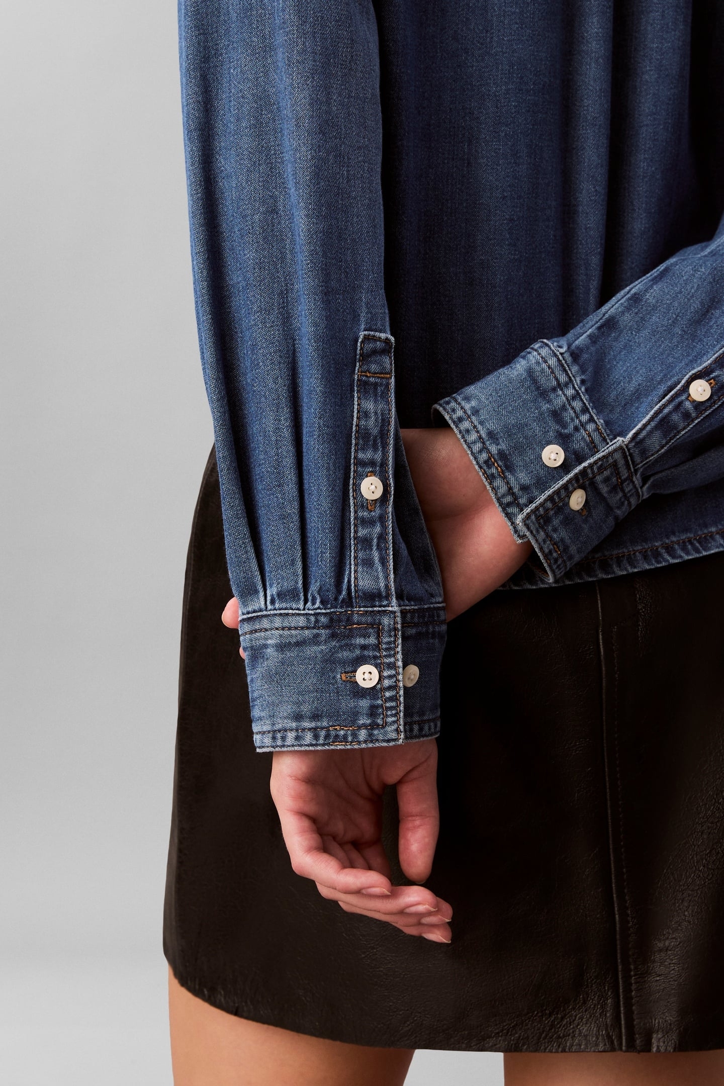 CROPPED LS SHIRT INDIGO HASTINGS 6