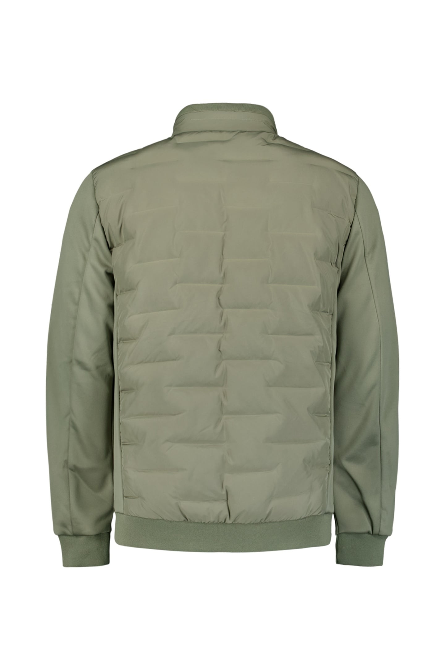 JACKET SHORT FIT SEALED KNITTED MIX LIGHT ARMY 5