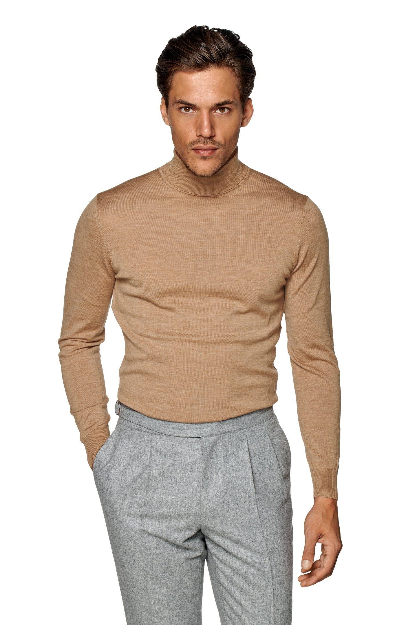 TURTLENECK CAMEL LIGHT BROWN 1