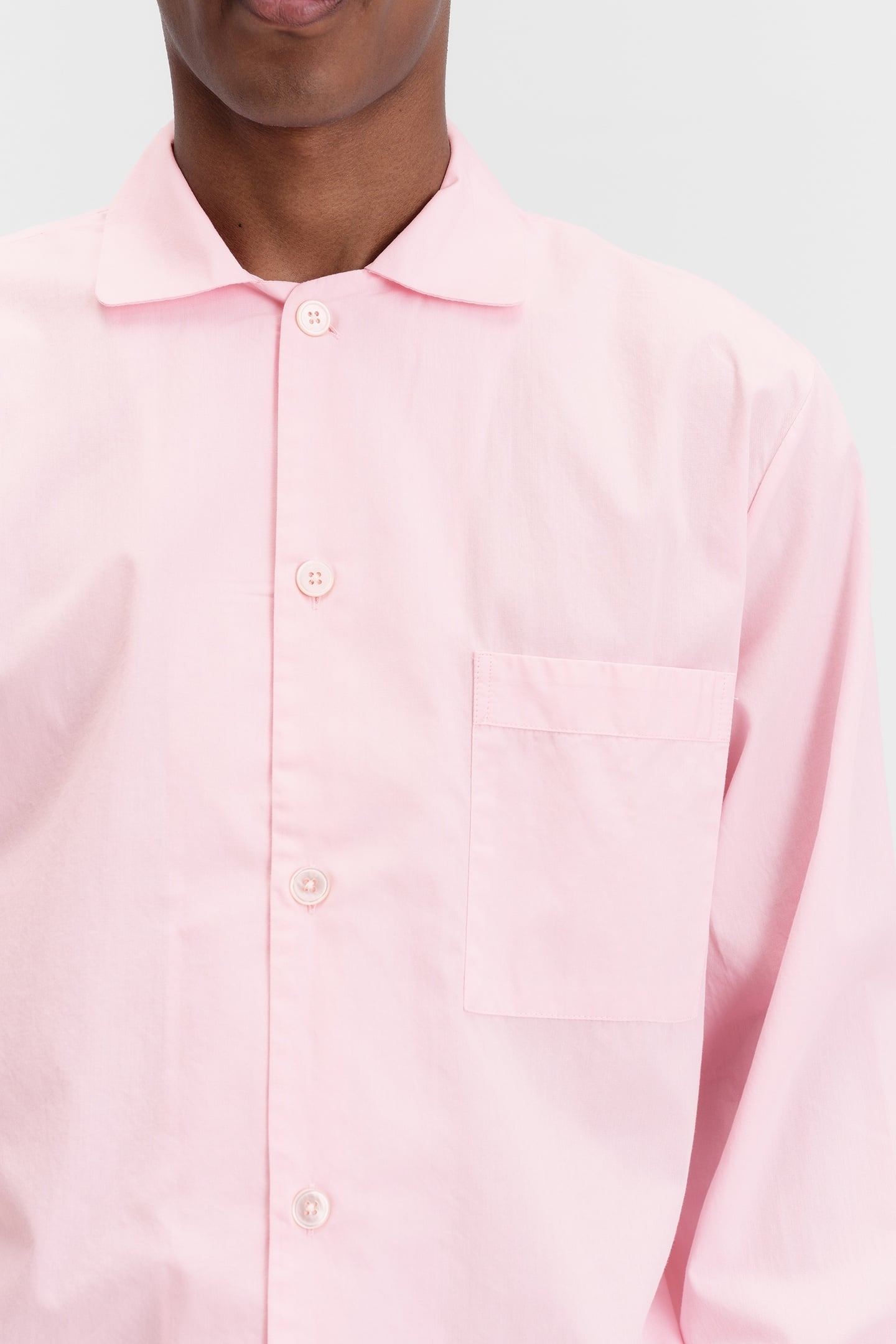 UNISEX POPLIN, PYJAMAS SHIRT SOFT PINK 8