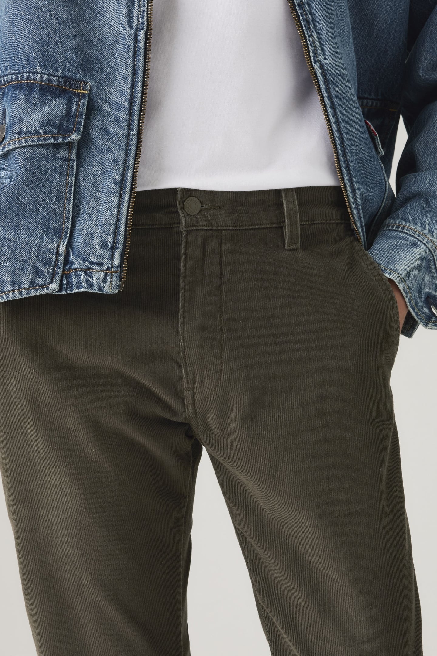 XX STANDARD TAPER CORDUROY CHINOS BROWN 7