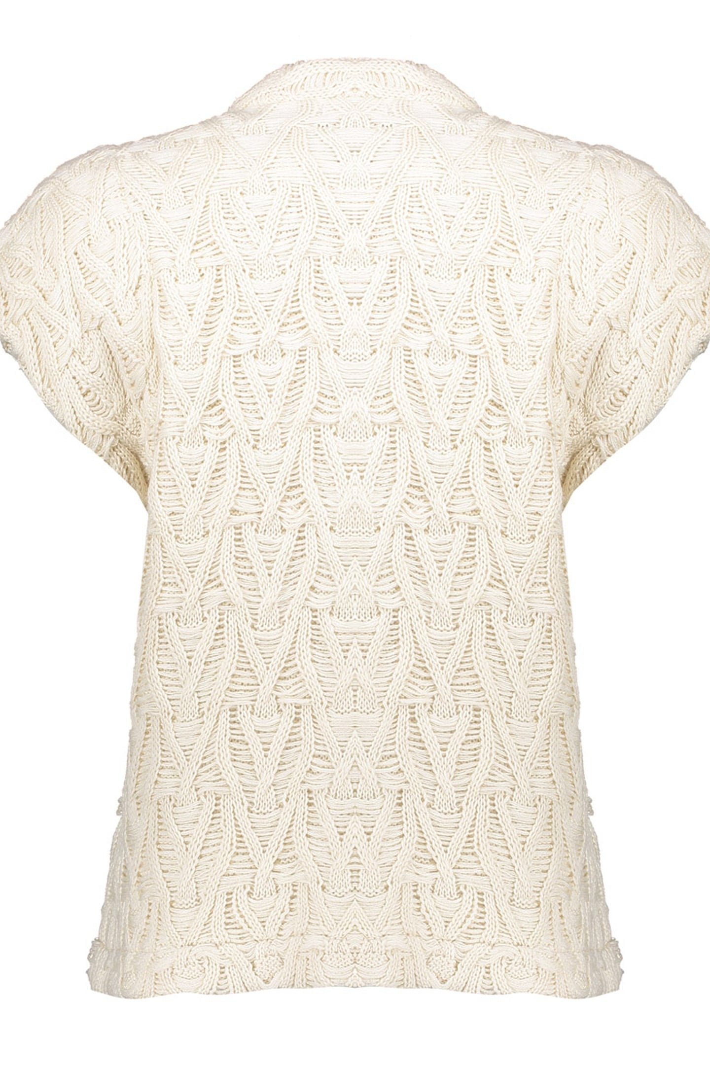 SLEEVELESS CARDIGAN OFF-WHITE 2