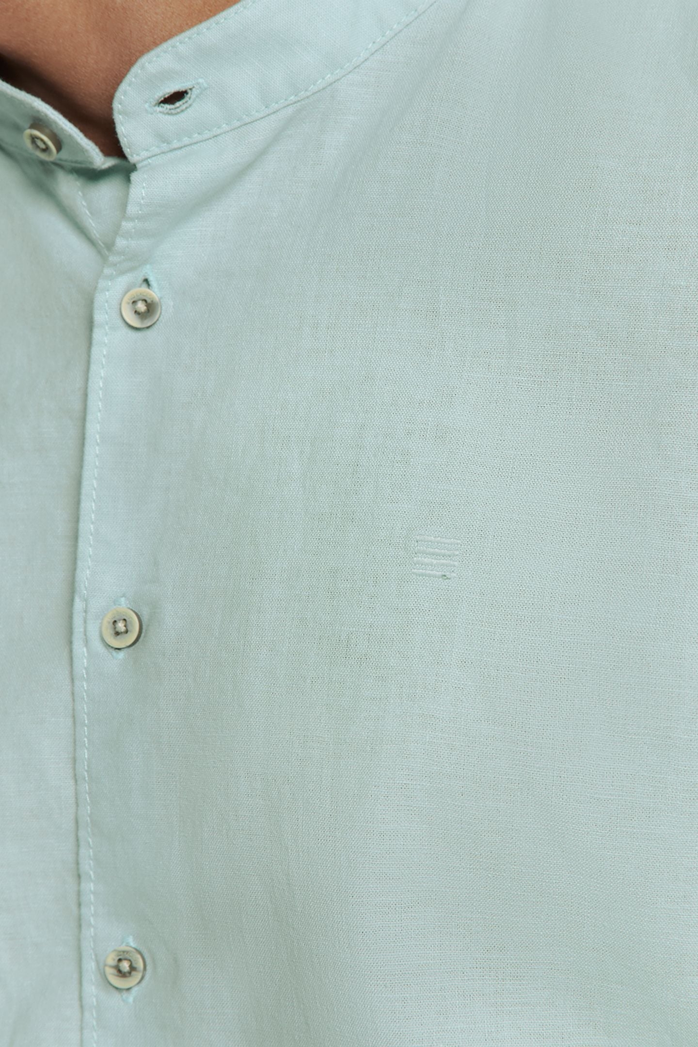 SHIRT GRANDDAD SOLID WITH LINEN ICE 7