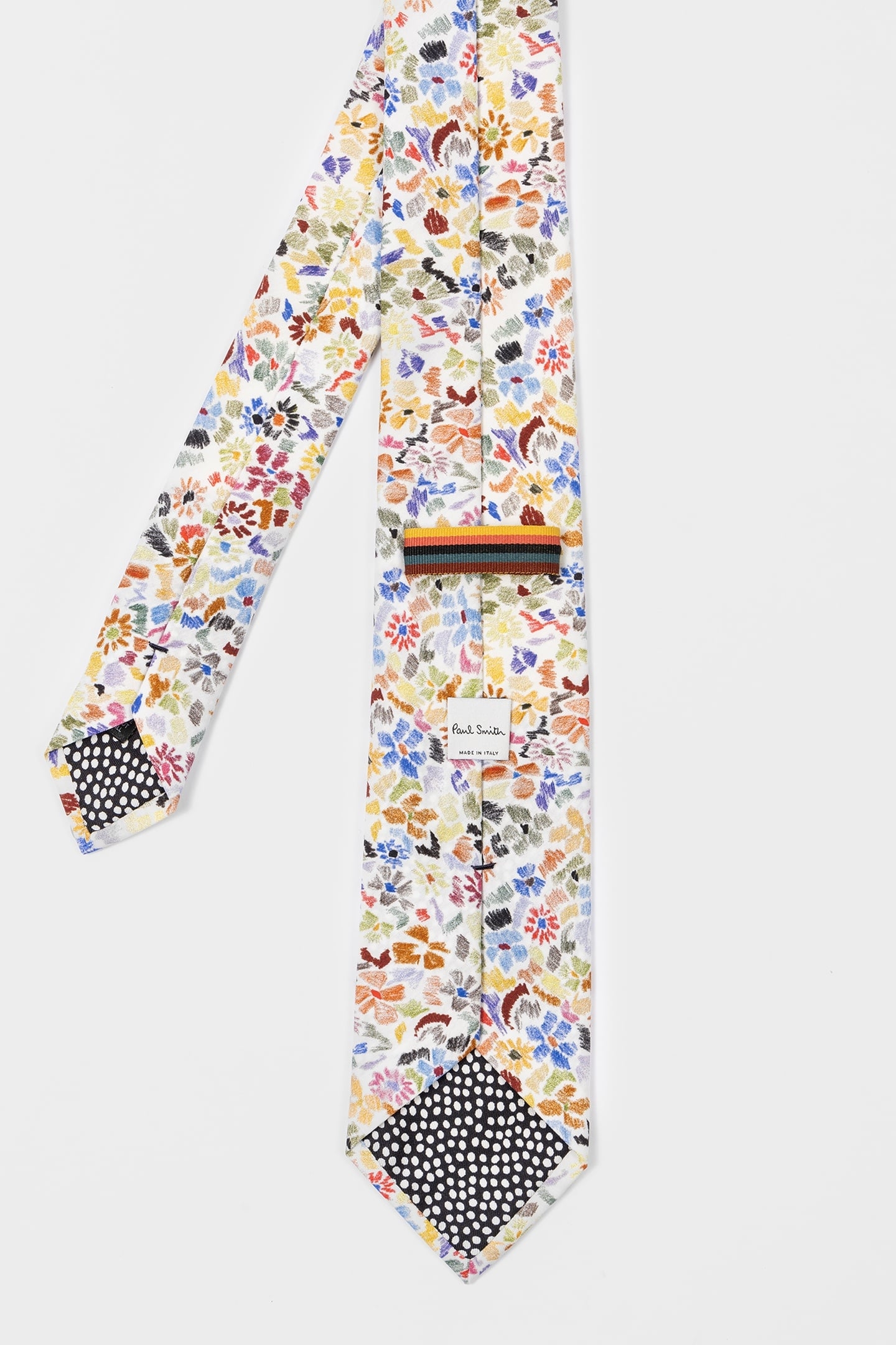 TIE PENCIL FLORAL MULTI COLOURED 4