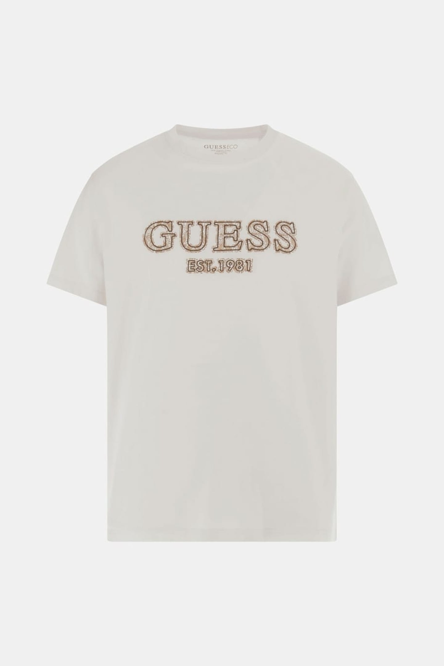 GUESS ECO SS CN GUESS EMBRO TE VANILLA CREAM 2