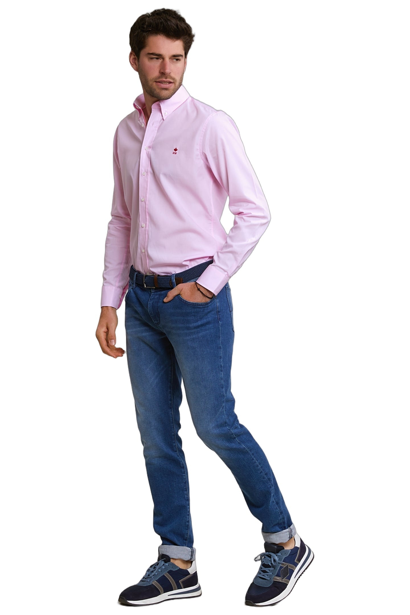 SLIM FIT UNI COTTON SHIRT PINK 2