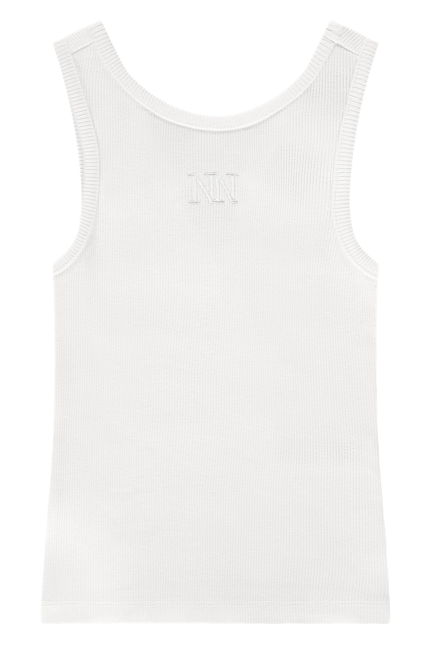 BELLE BACK RIB TOP OFF WHITE 2