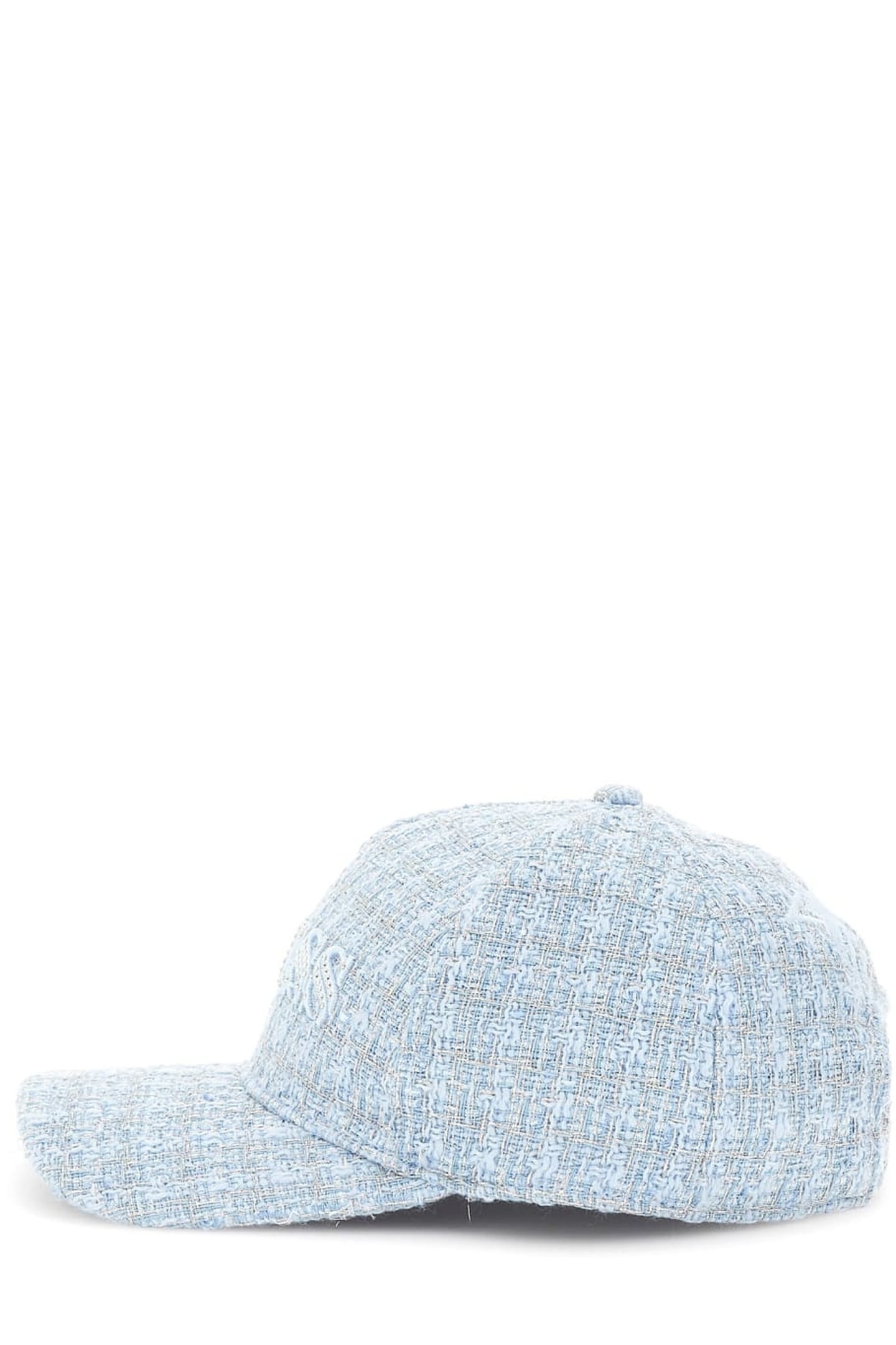 GUESS ECO ELSA TWEED BASEBALL LIGHT BLUE/WHITE COM 5