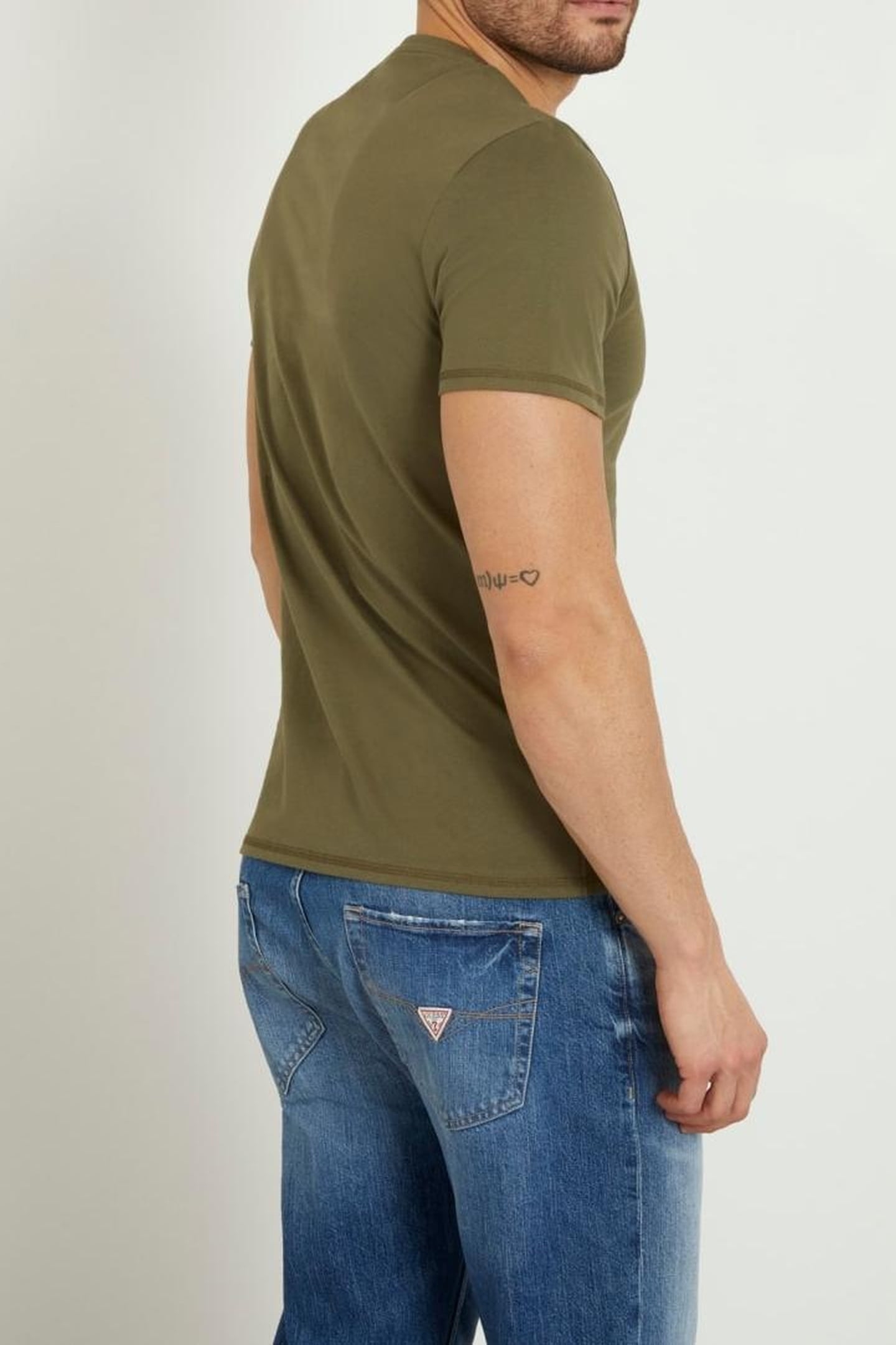 GUESS ECO AIDY CN SS TEE ARMY OLIVE 3