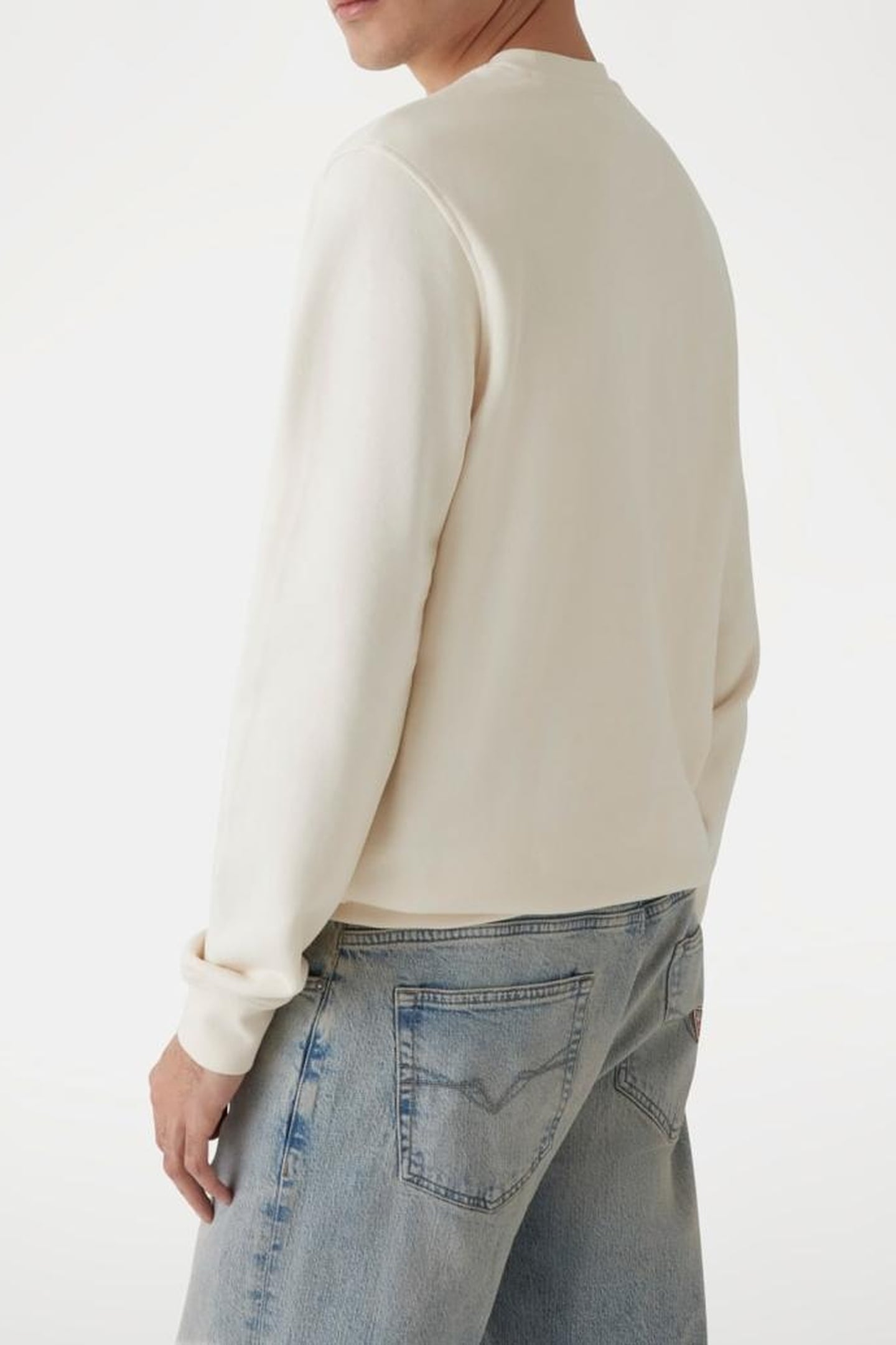 GUESS ECO CN BASIC LOGO SWEATS VANILLA CREAM 4