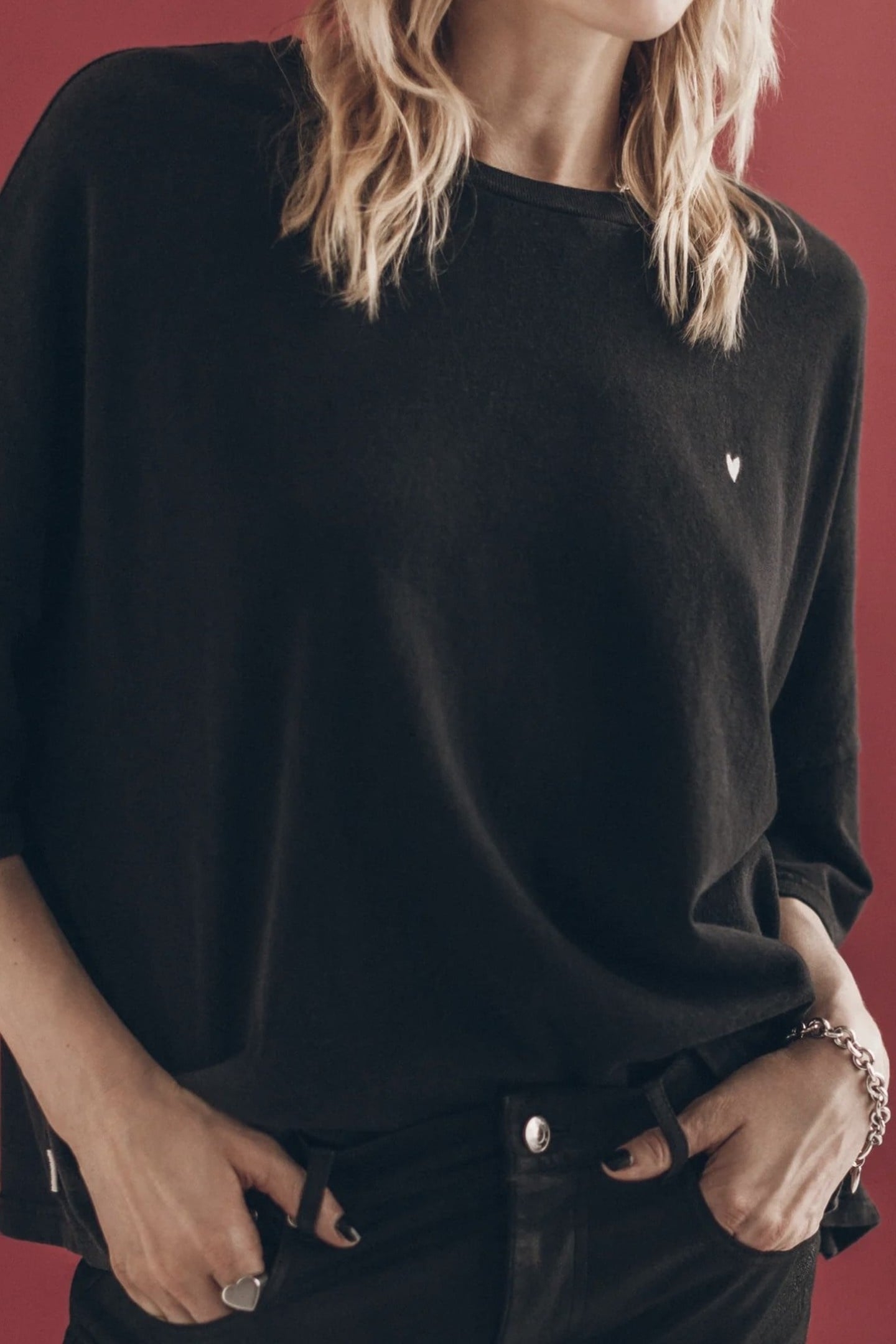 THE DARK HEART LOOSE T-SHIRT BLACK 1