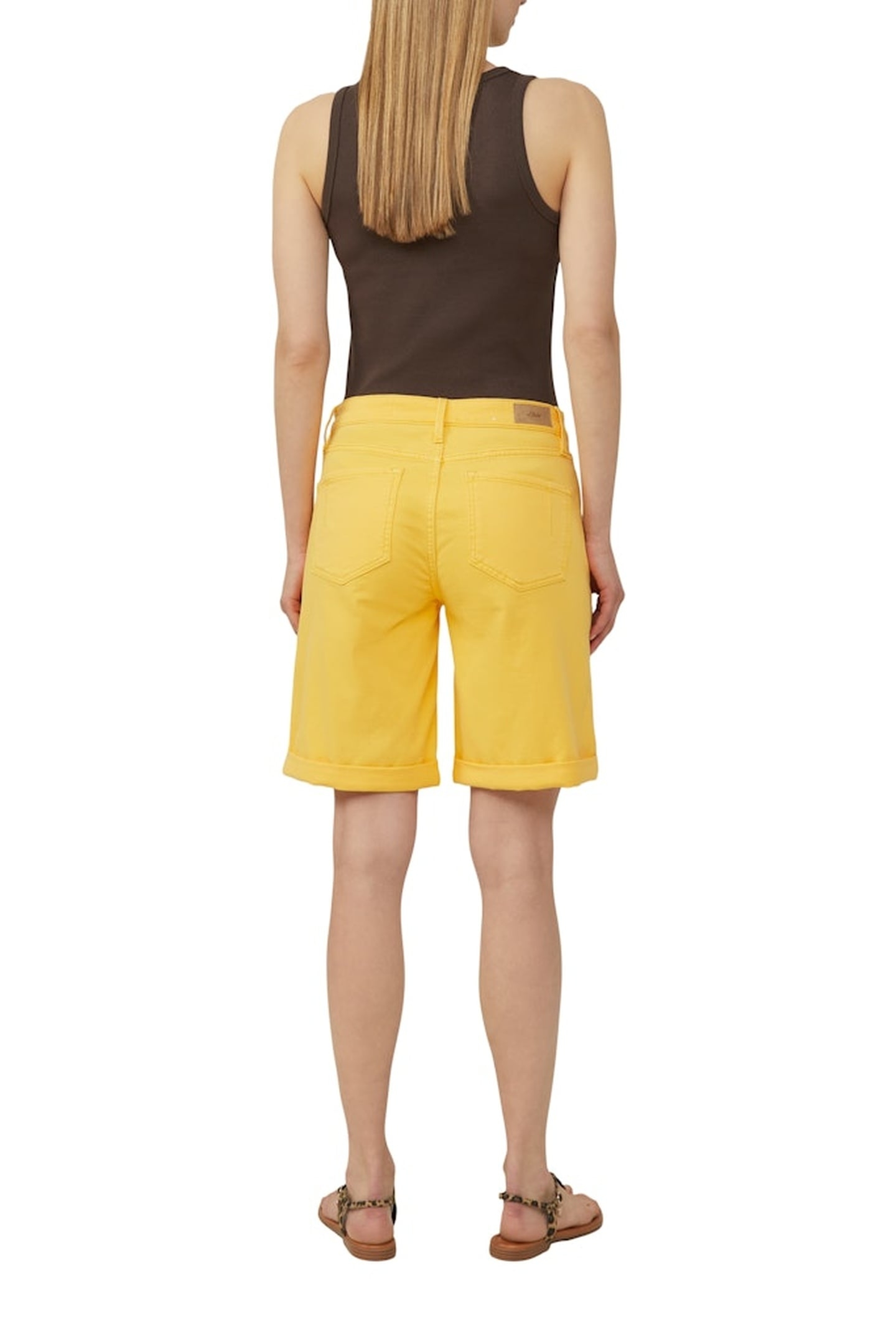 JEANS SHORTS YELLOW DENIM 5