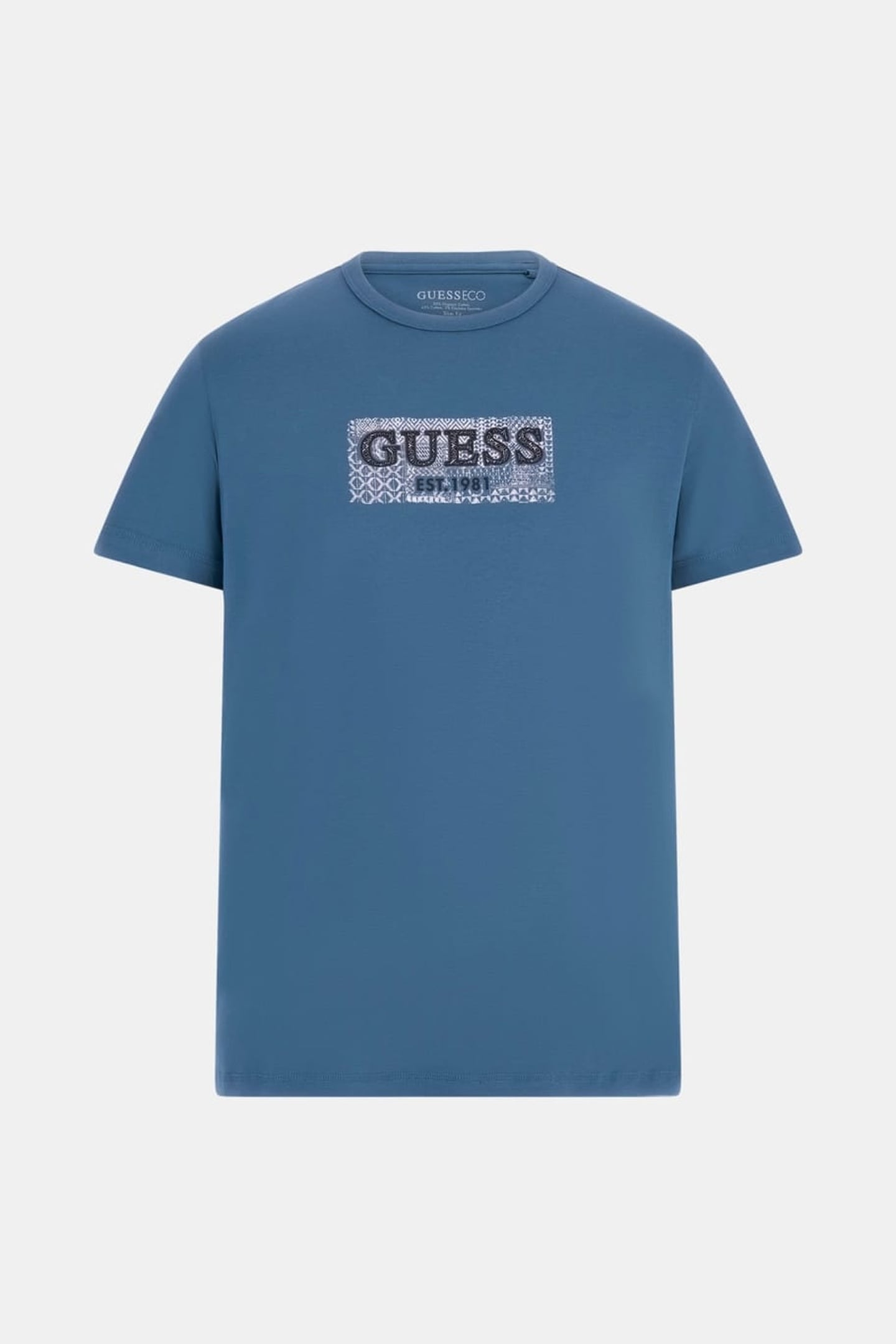GUESS ECO SS CN GUESS BOX TEE PETROLEUM 3