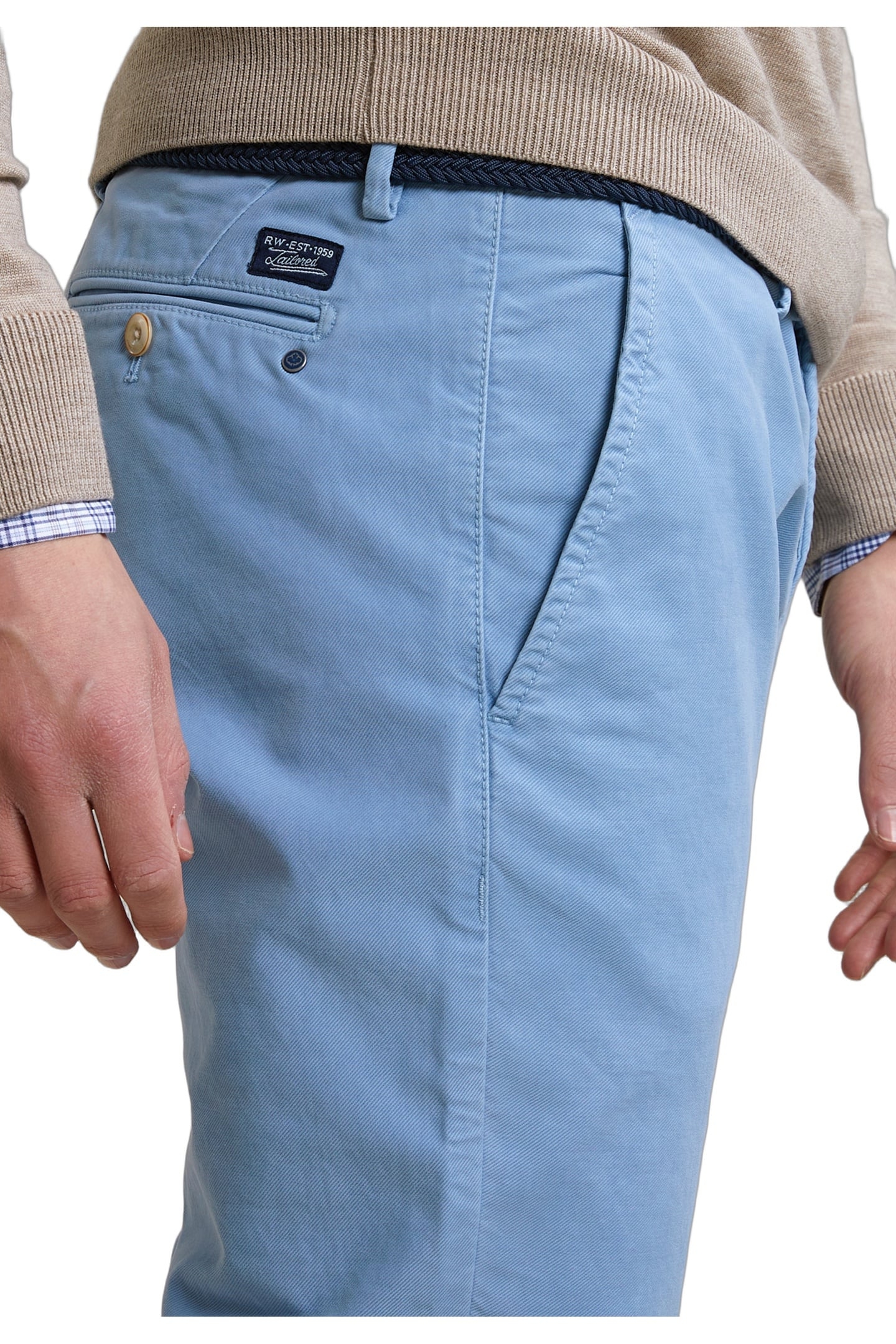 SLIM FIT BASIC CHINO PANTS STRETCH STONE 3