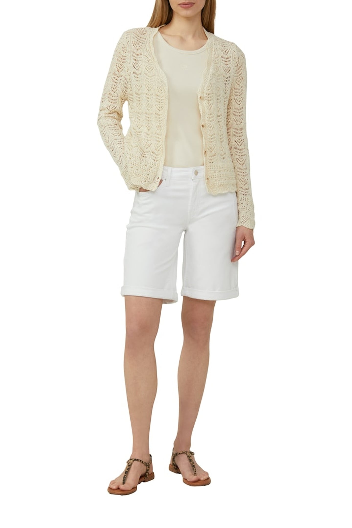 JEANS SHORTS WHITE DENIM 4