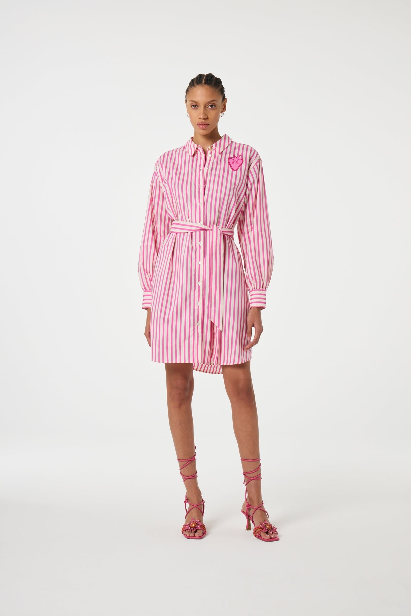 ALLIE DRESS PINK DREAM/WARM WHITE 1