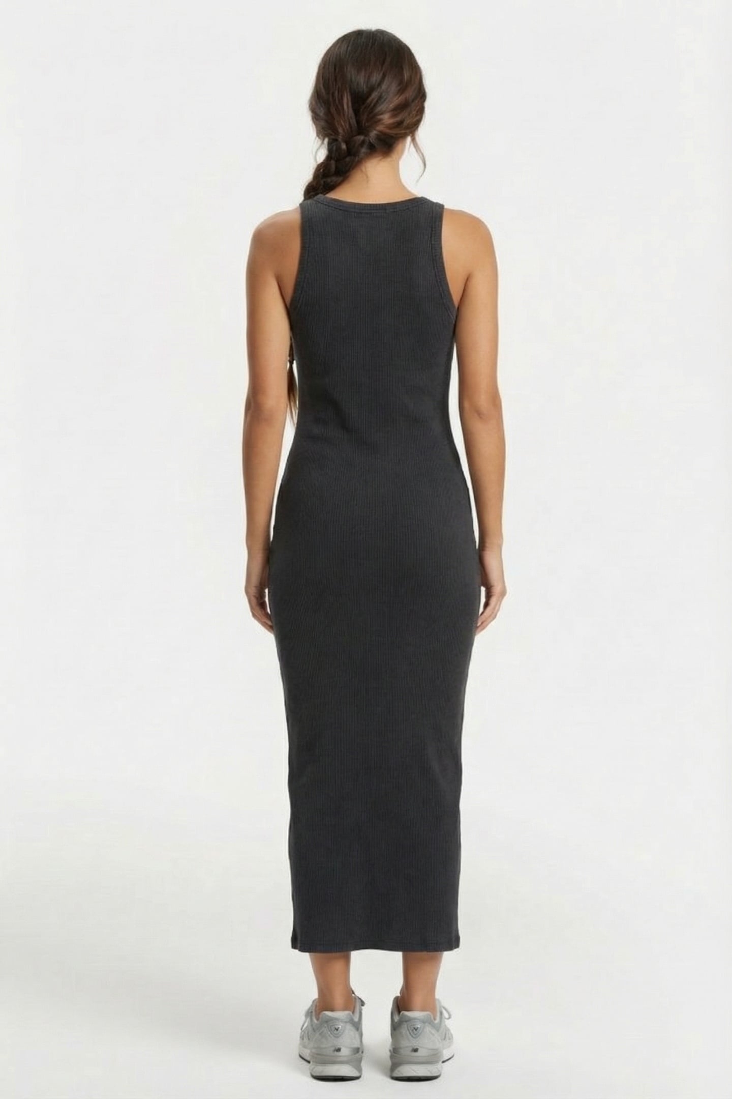 THE DARK LONG STANDARD TANK DRESS BLACK 2