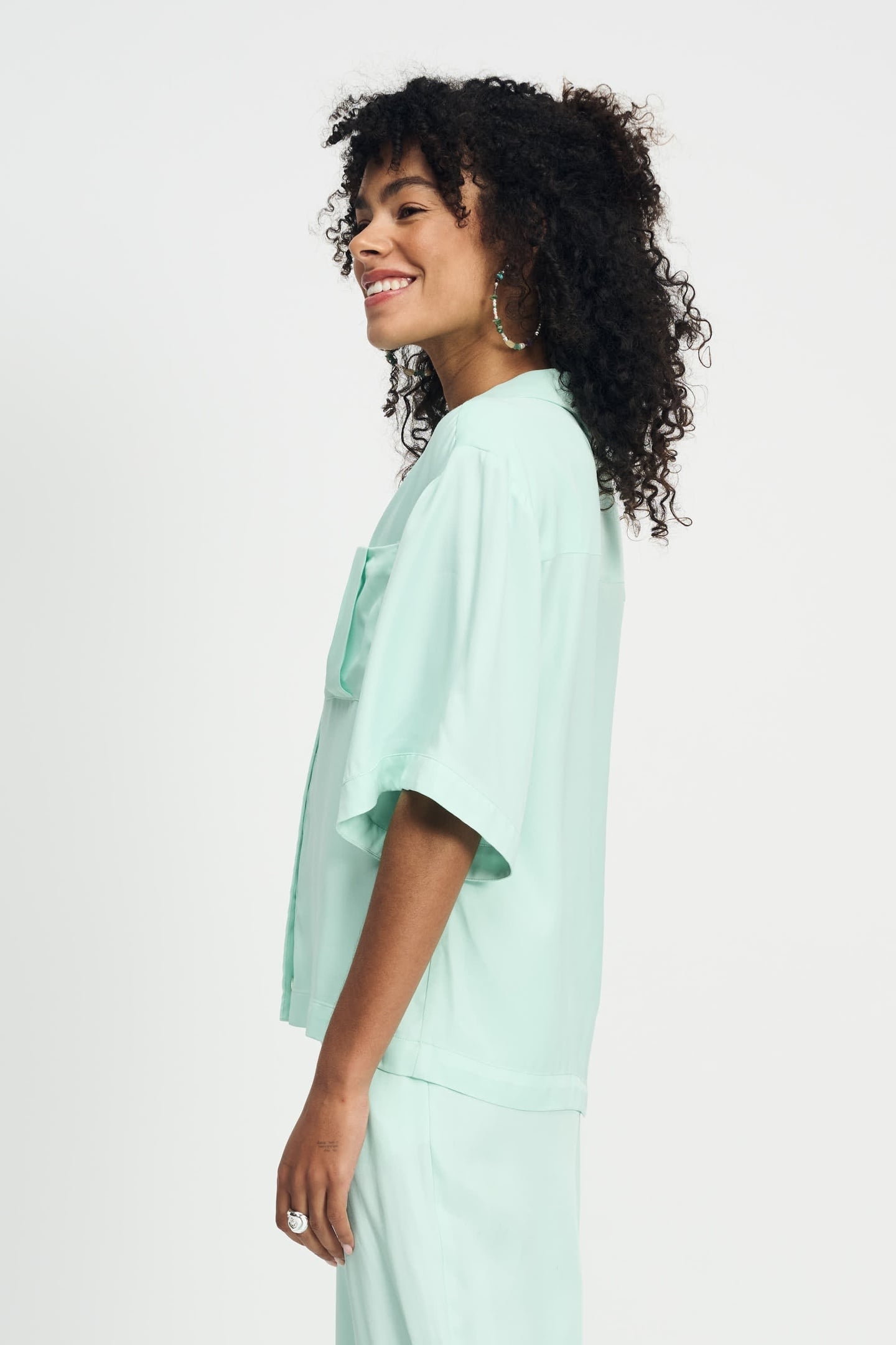 BLOUSE - SATIN FRESH MINT 4