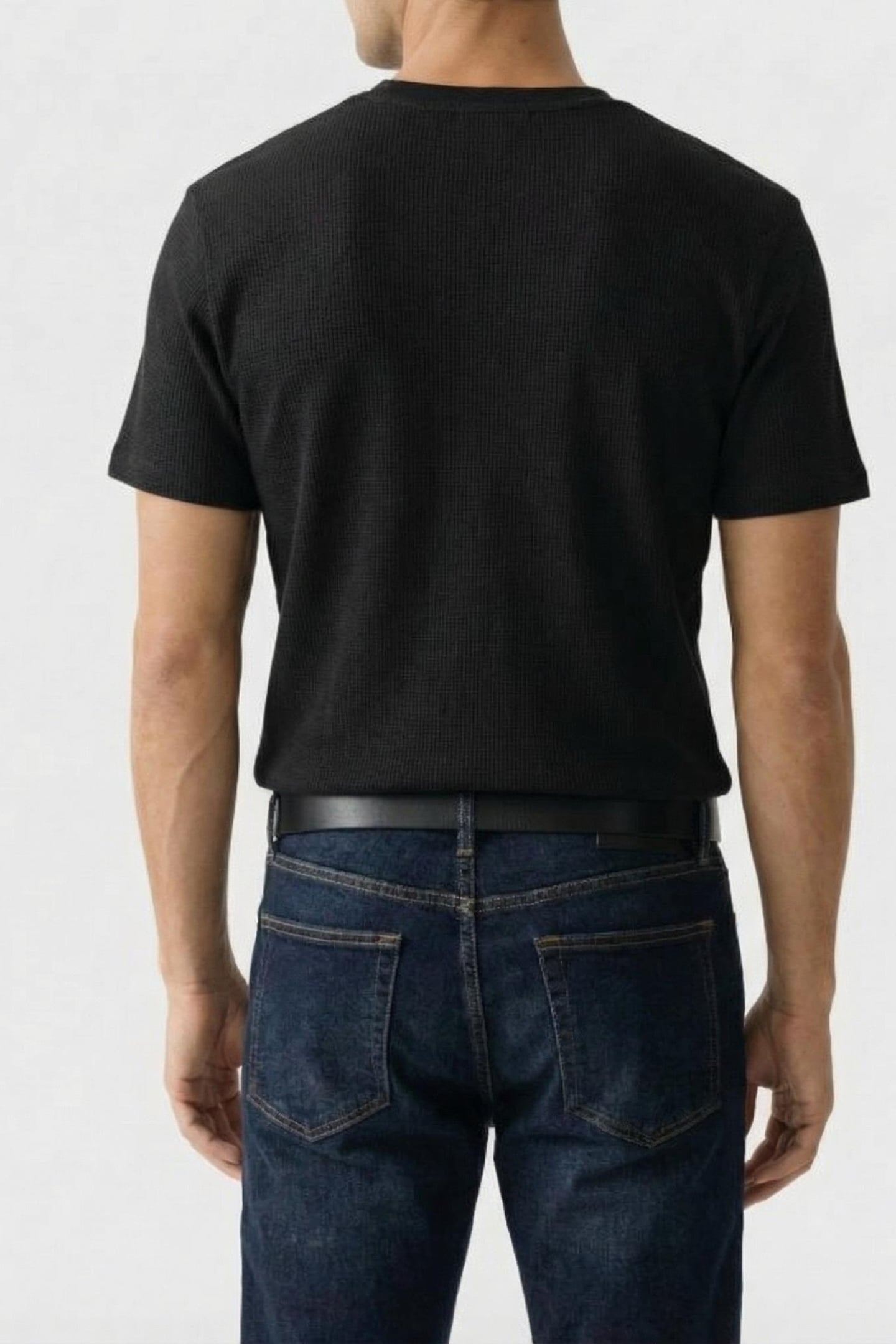 SS WAFFLE BADGE CREWNETEE BLACK 2