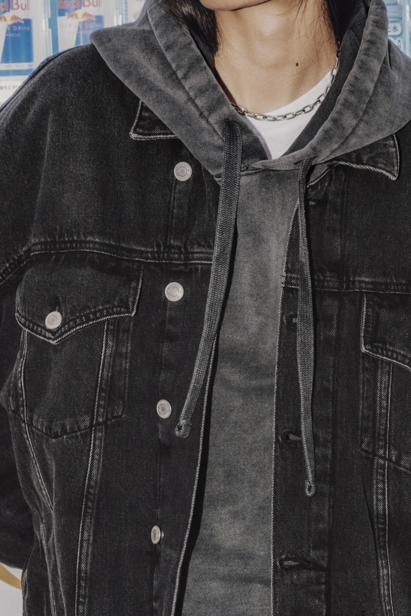 THE BLACK OVERSIZED DENIM JACKET BLACK 2