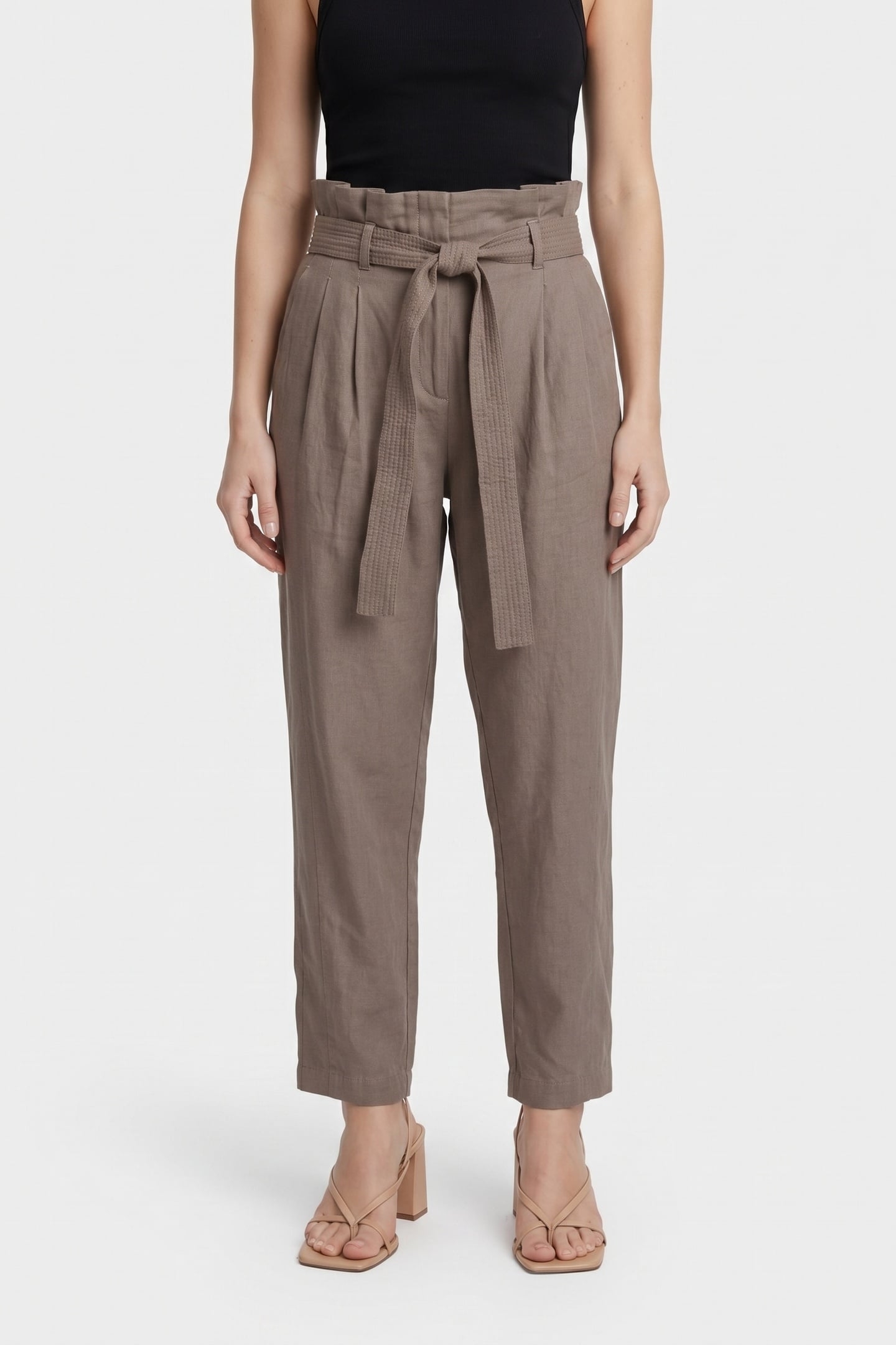 ARIA LINEN TROUSERS BEIGE 1