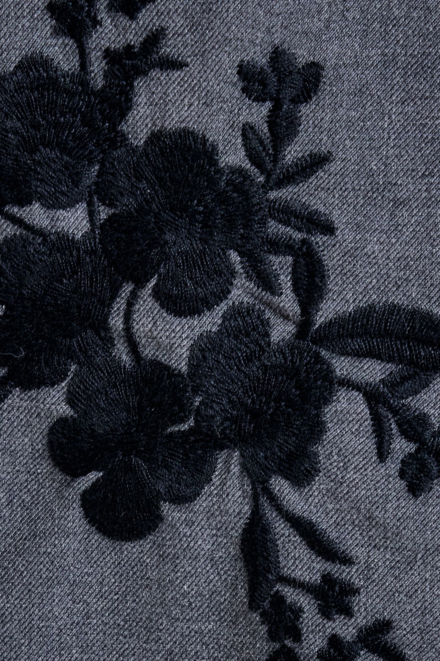 JAMIE TAILORED FLORAL SKIRT CHARCOAL GREY BLACK 3