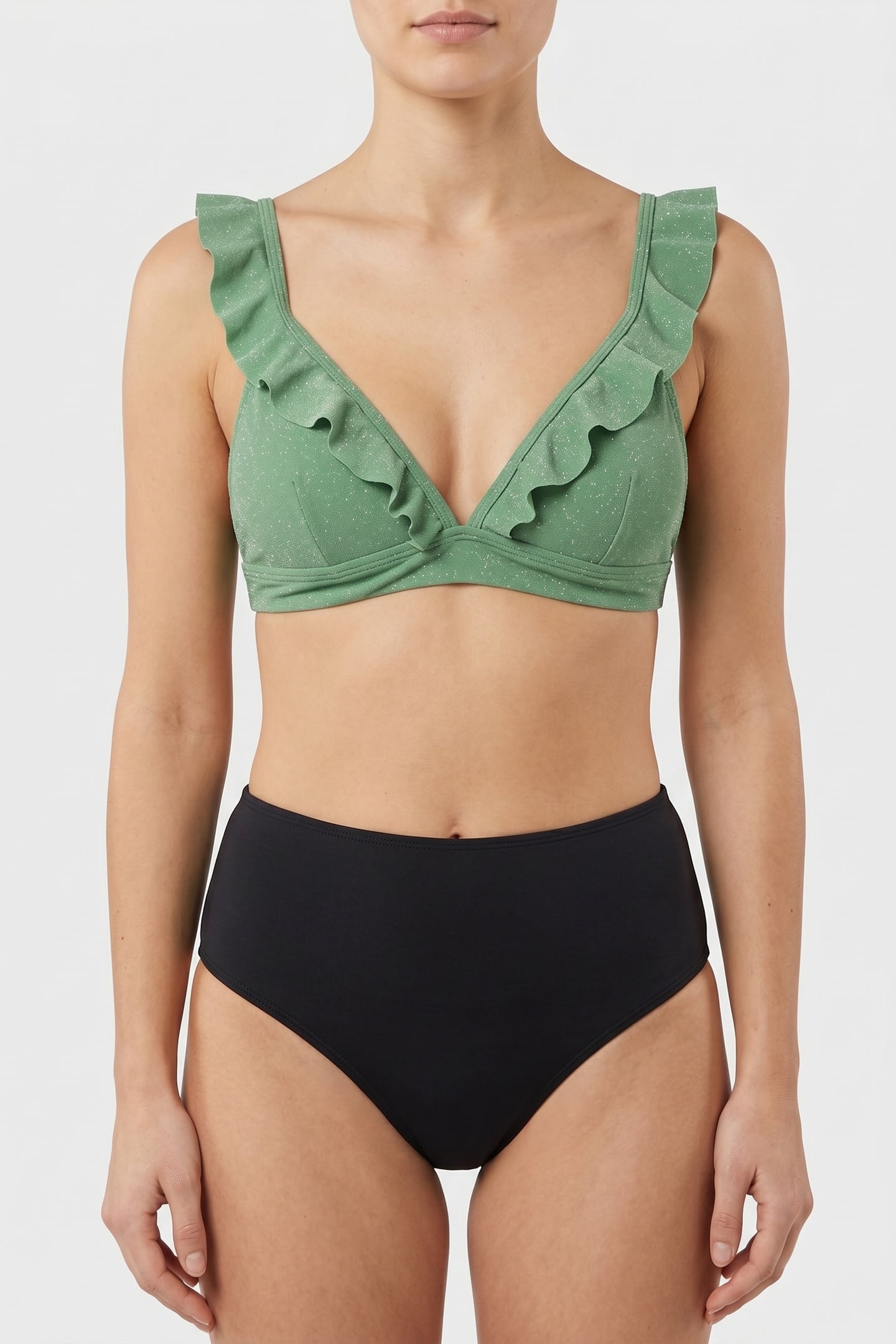 BOBBY BIKINI TOP SICILY GLITTER KELLY GREEN 1