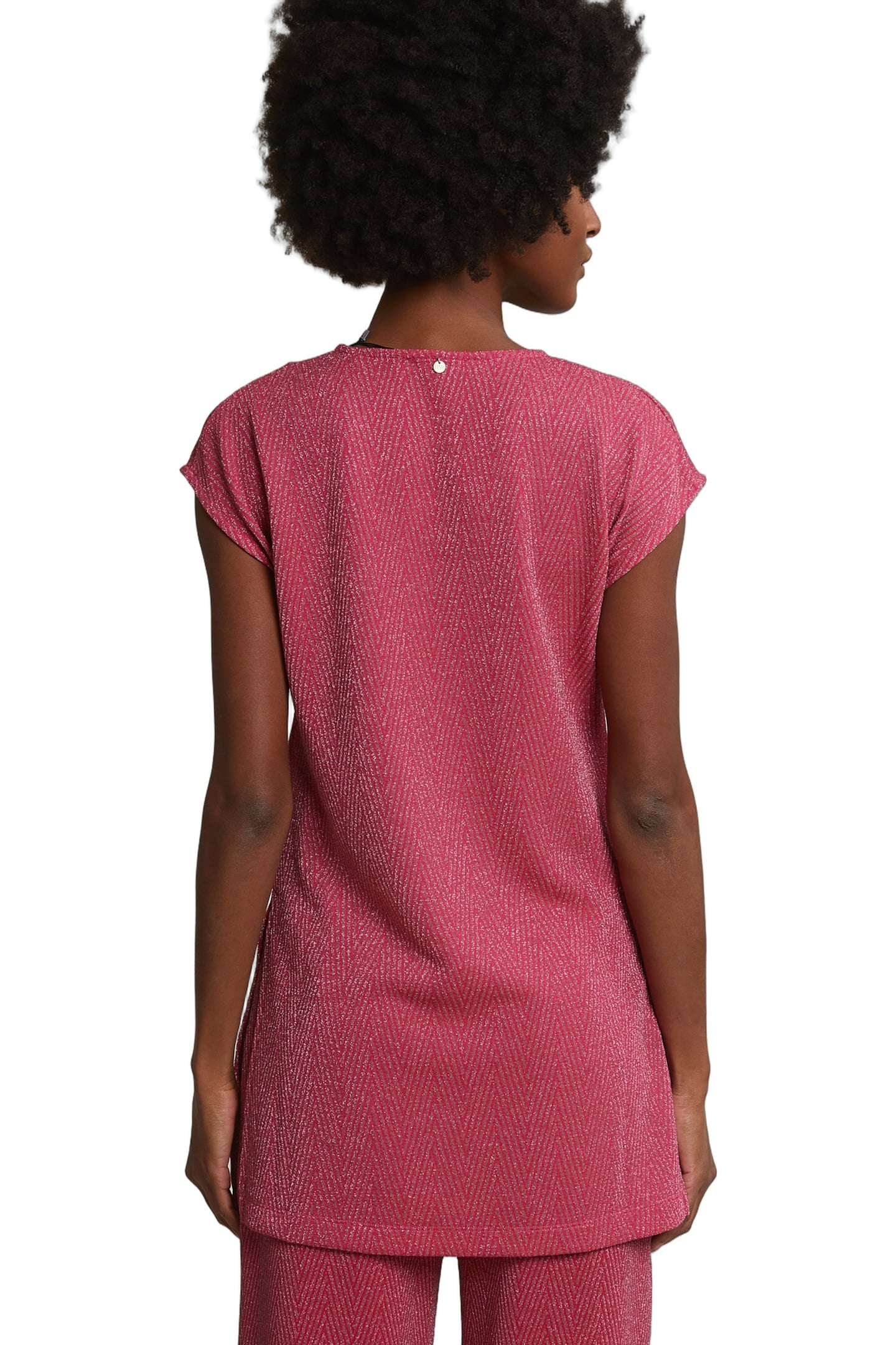 FUCHSIA SLEEVELESS GLITTER T-SHIRT 5