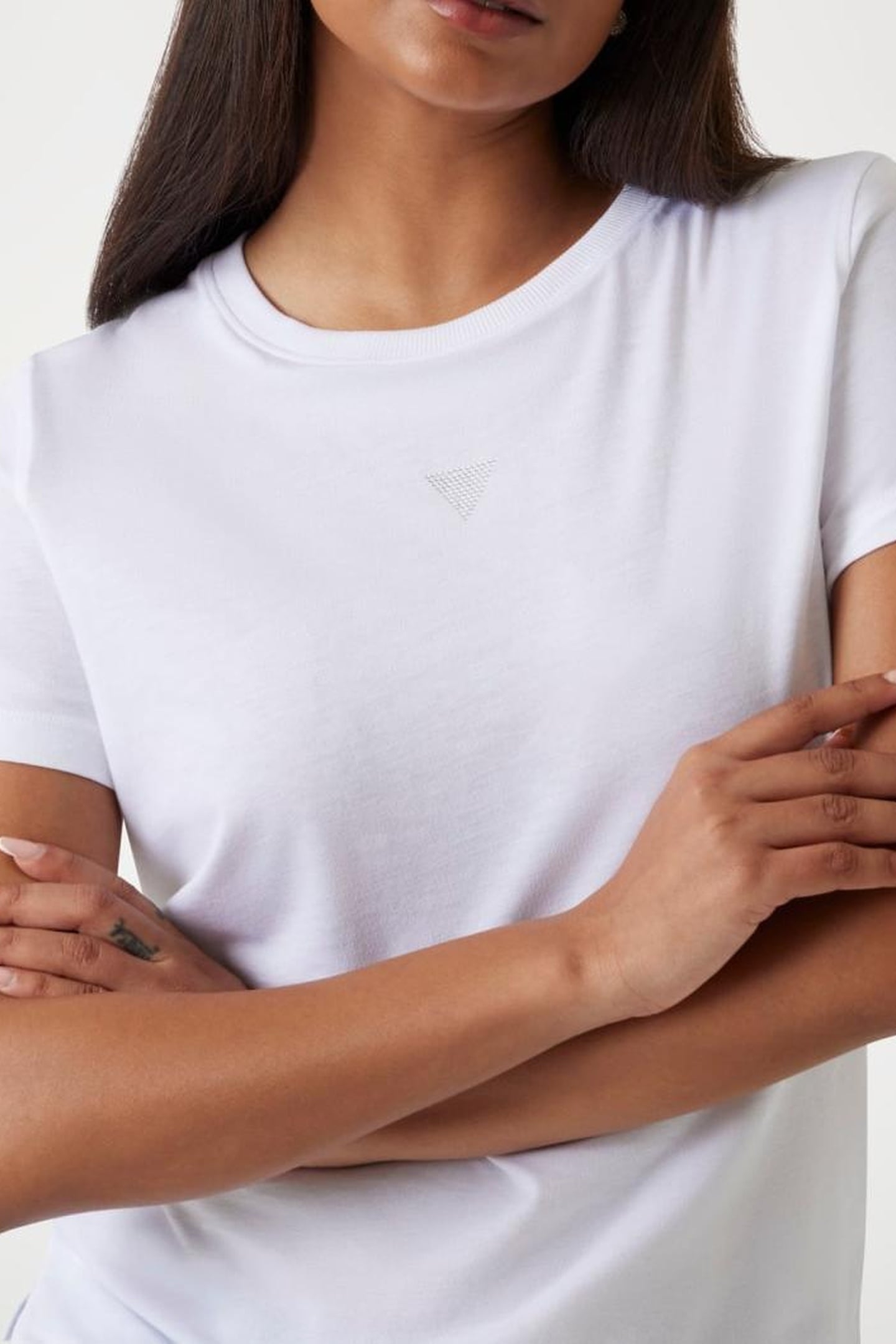 GUESS ECO CN SS BACK PRINT TEE PURE WHITE 1