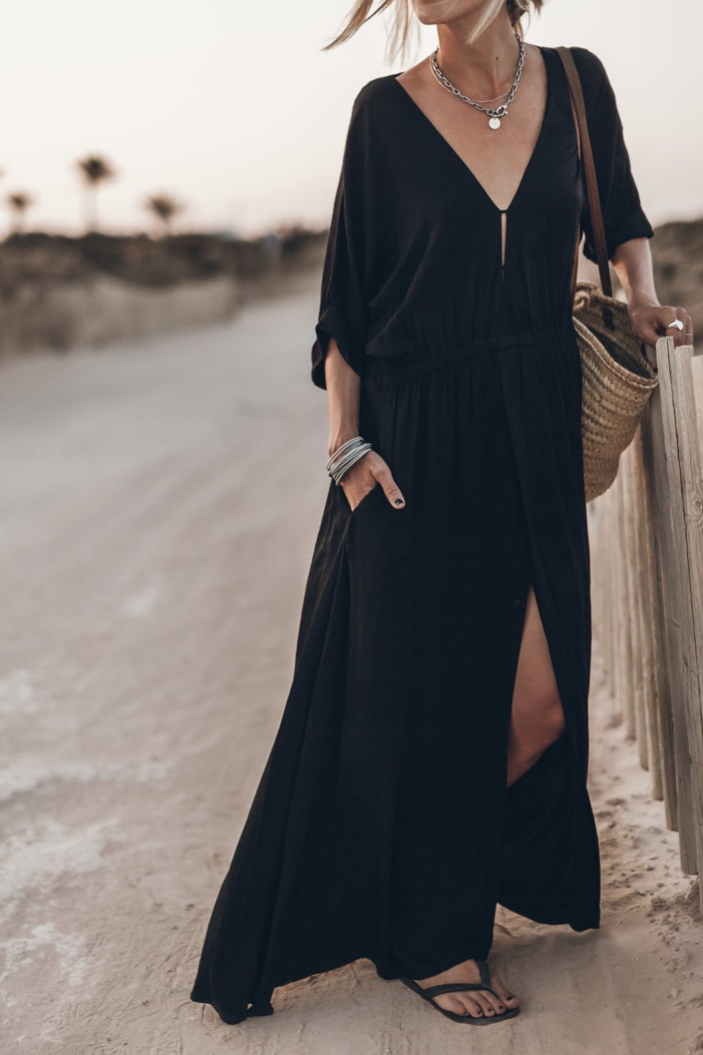 THE BLACK LONG CHILL DRESS BLACK 1