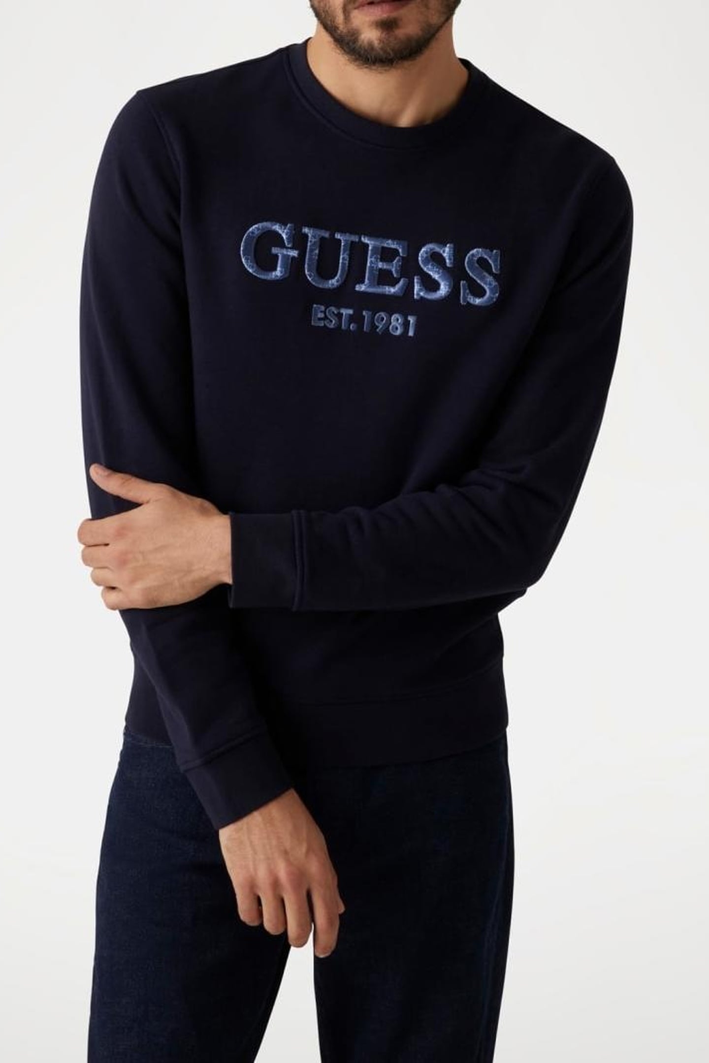 GUESS ECO BEAU CN SWEATSHIRT SMART BLUE 4