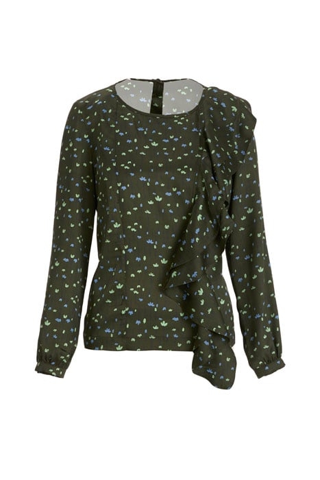 SHIRT VOLANT DETAIL GREEN 1