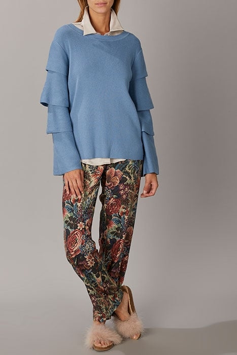 SWT ROUNDNECK FLOUNCED SLEEVES BLUE 6