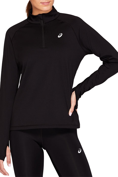 WINTER 1/2 ZIP TOP PERFORMANCE BLACK 1