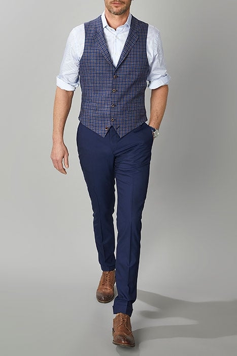 VEST WITH WOOL BLUE 2