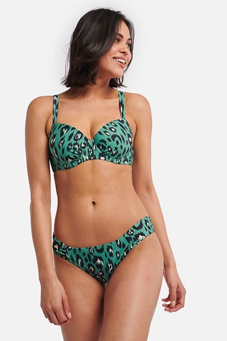 LUXE LEOPARD NORA PADDED WIRE TOP D/E WASHED GREEN 2